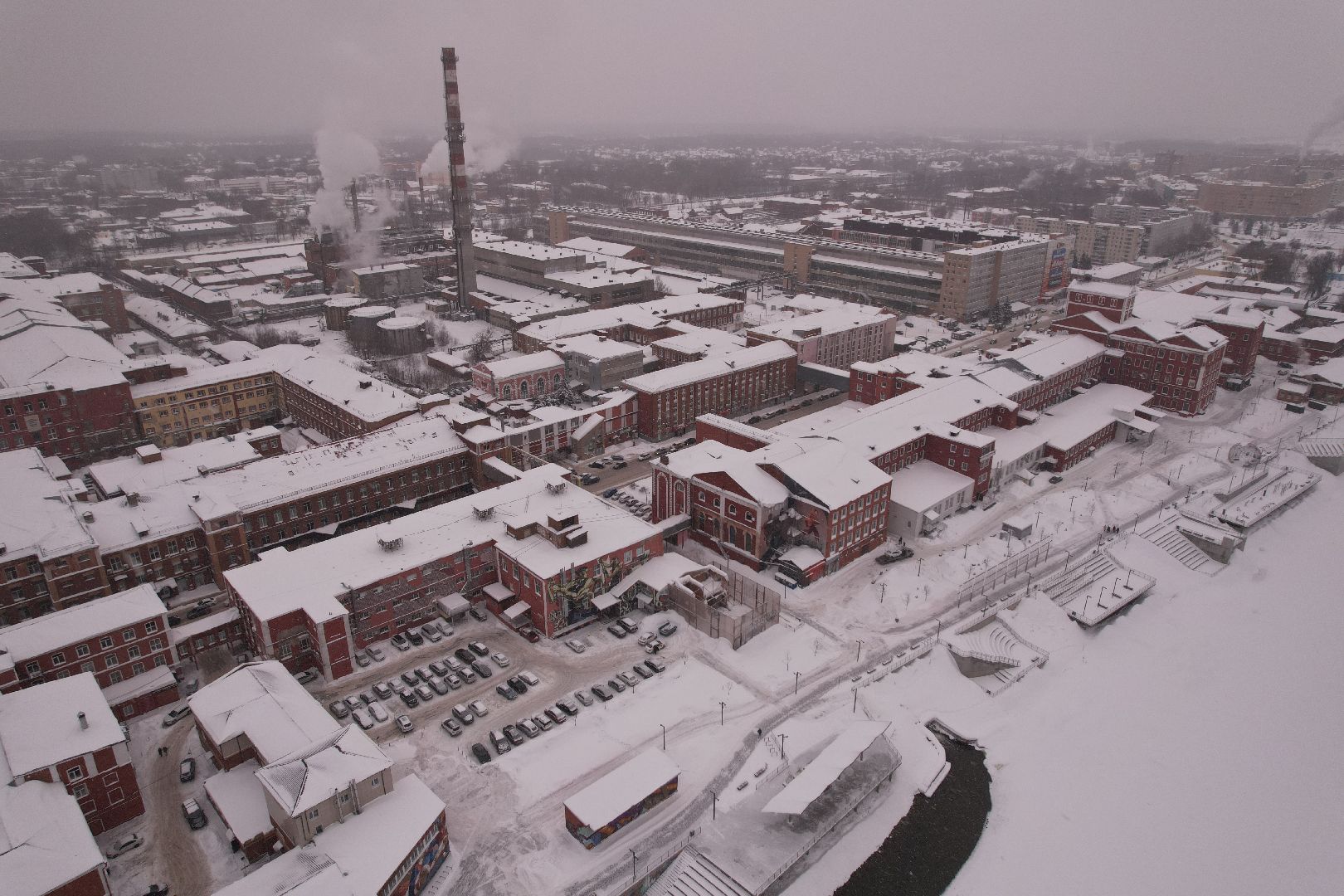 видео с коптера, орехово-зуево, благоустройство, набережная,