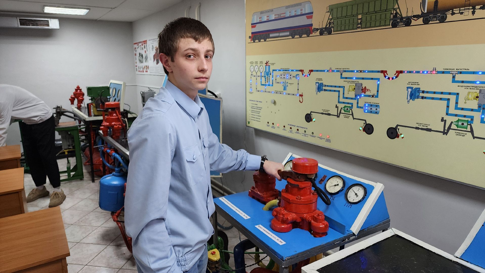 кашира, ожерелье, ожерельевский железнодорожный колледж, автотормоза, пневматормоза, подвижной состав, студенты, практические занятия,