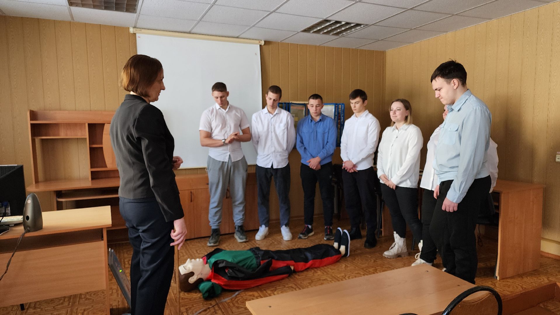 кашира, ожерелье, ожерельевский железнодорожный колледж, тренажер, сердечно-легочная реанимация, охрана труда,