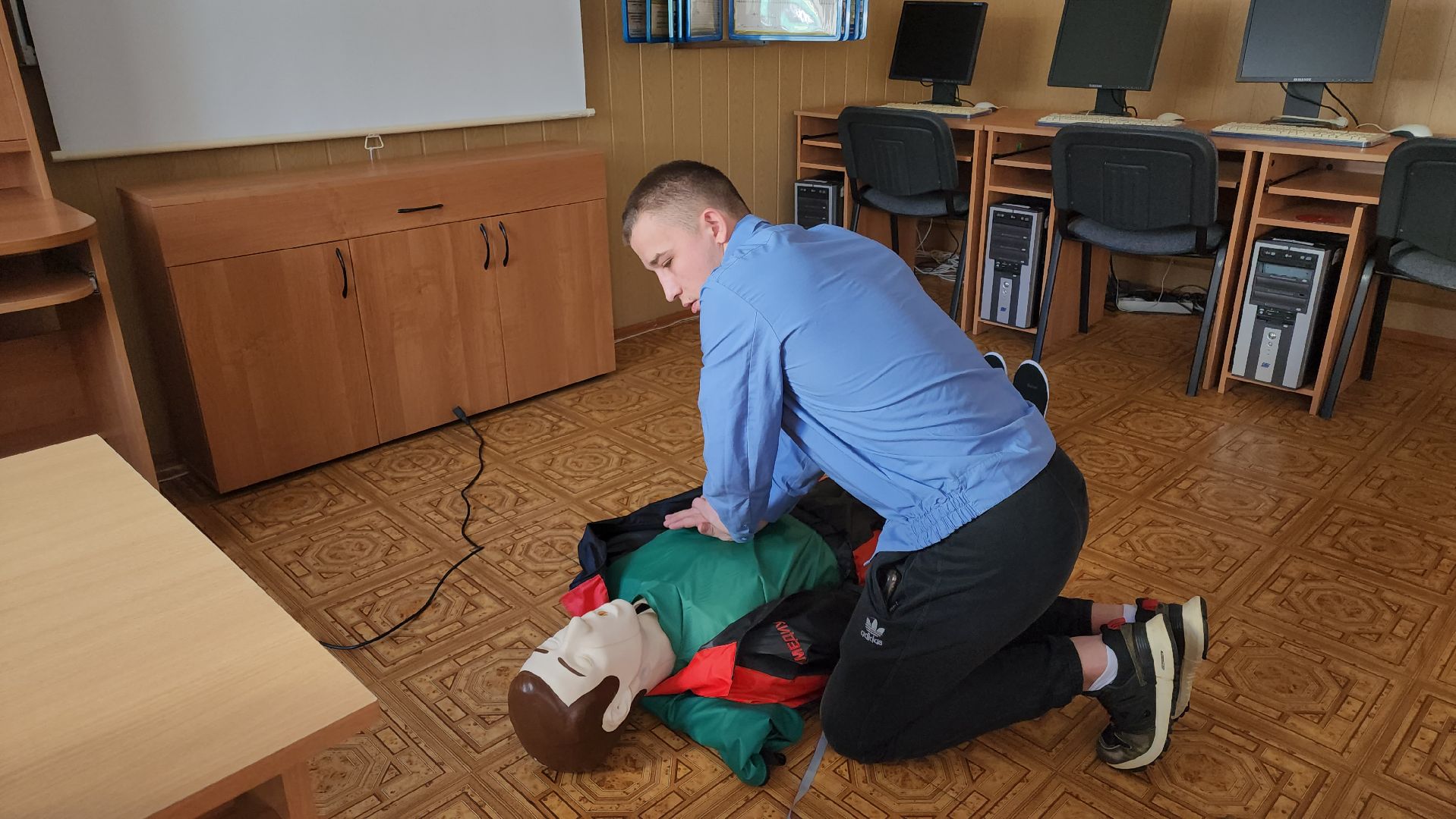 кашира, ожерелье, ожерельевский железнодорожный колледж, тренажер, сердечно-легочная реанимация, охрана труда,