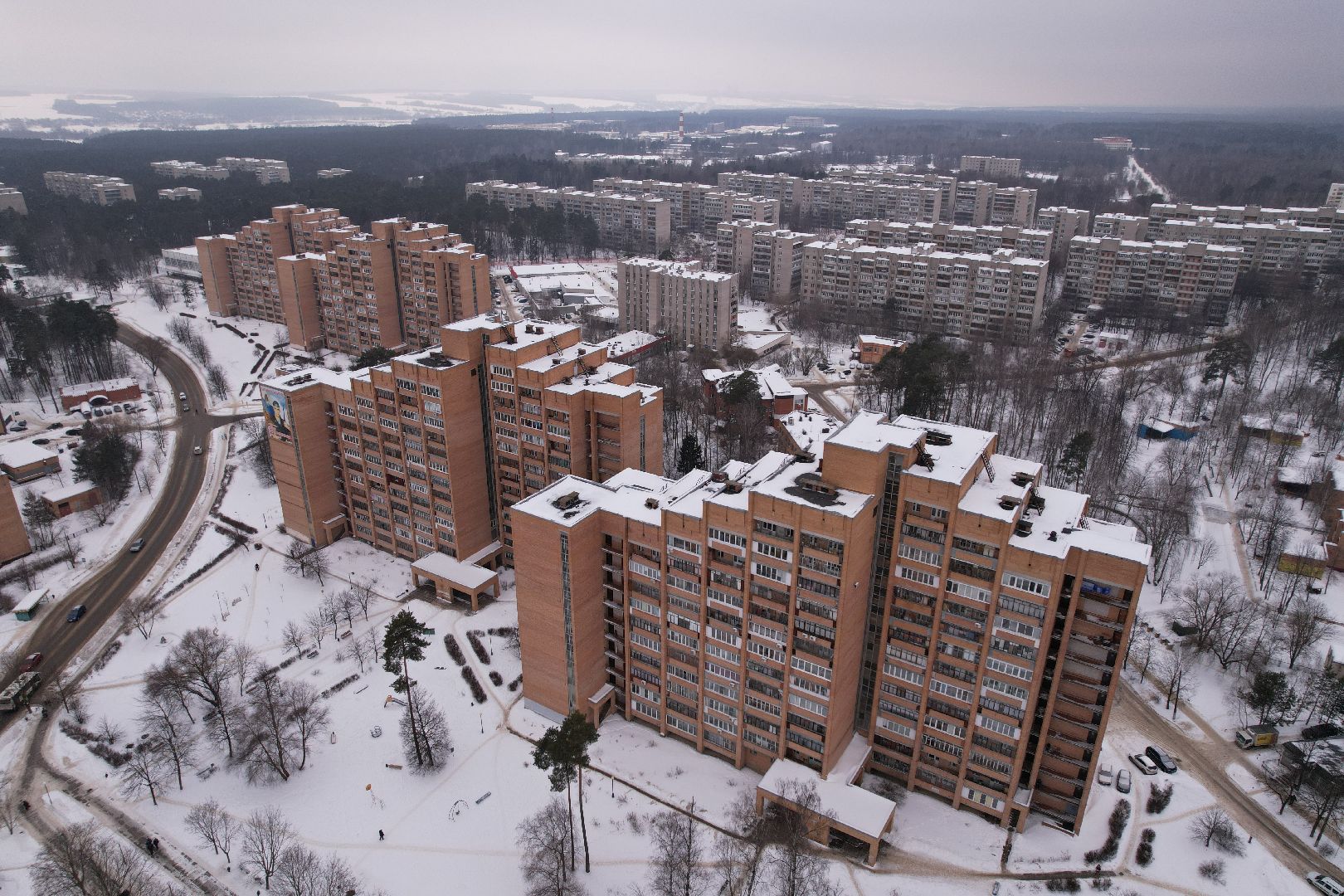 видео с коптера, протвино, дом,
