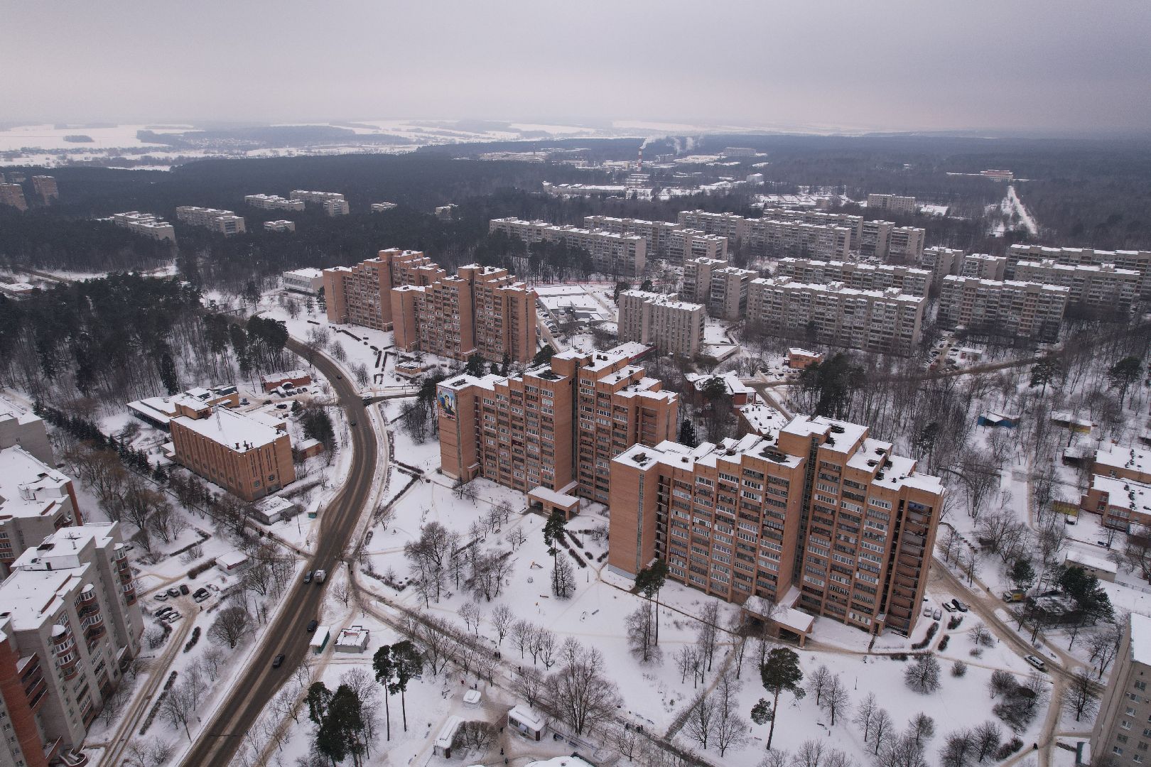 видео с коптера, протвино, дом,