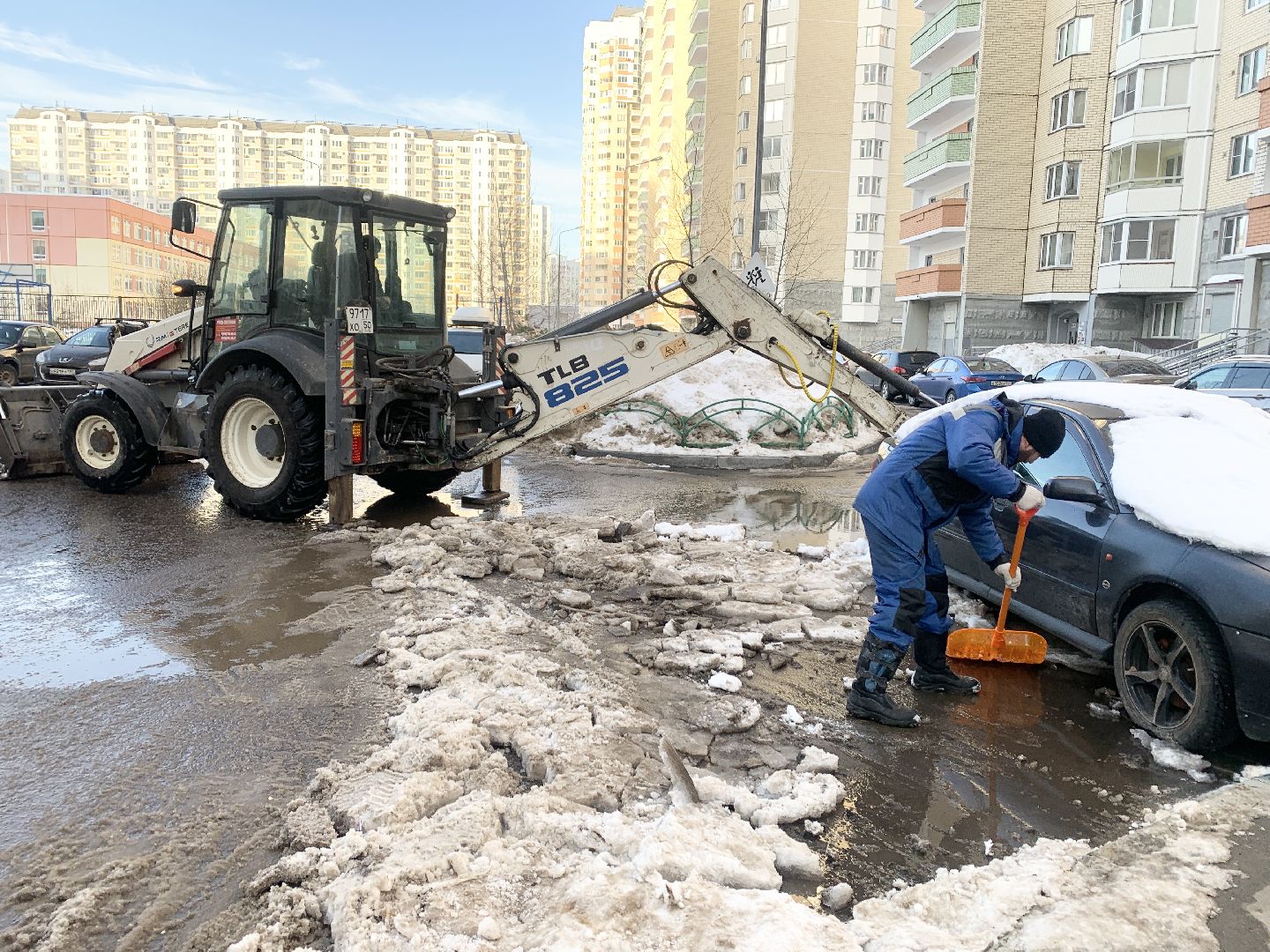 Балашиха, Подмосковье, уборка дворов, уборка снега и наледи,