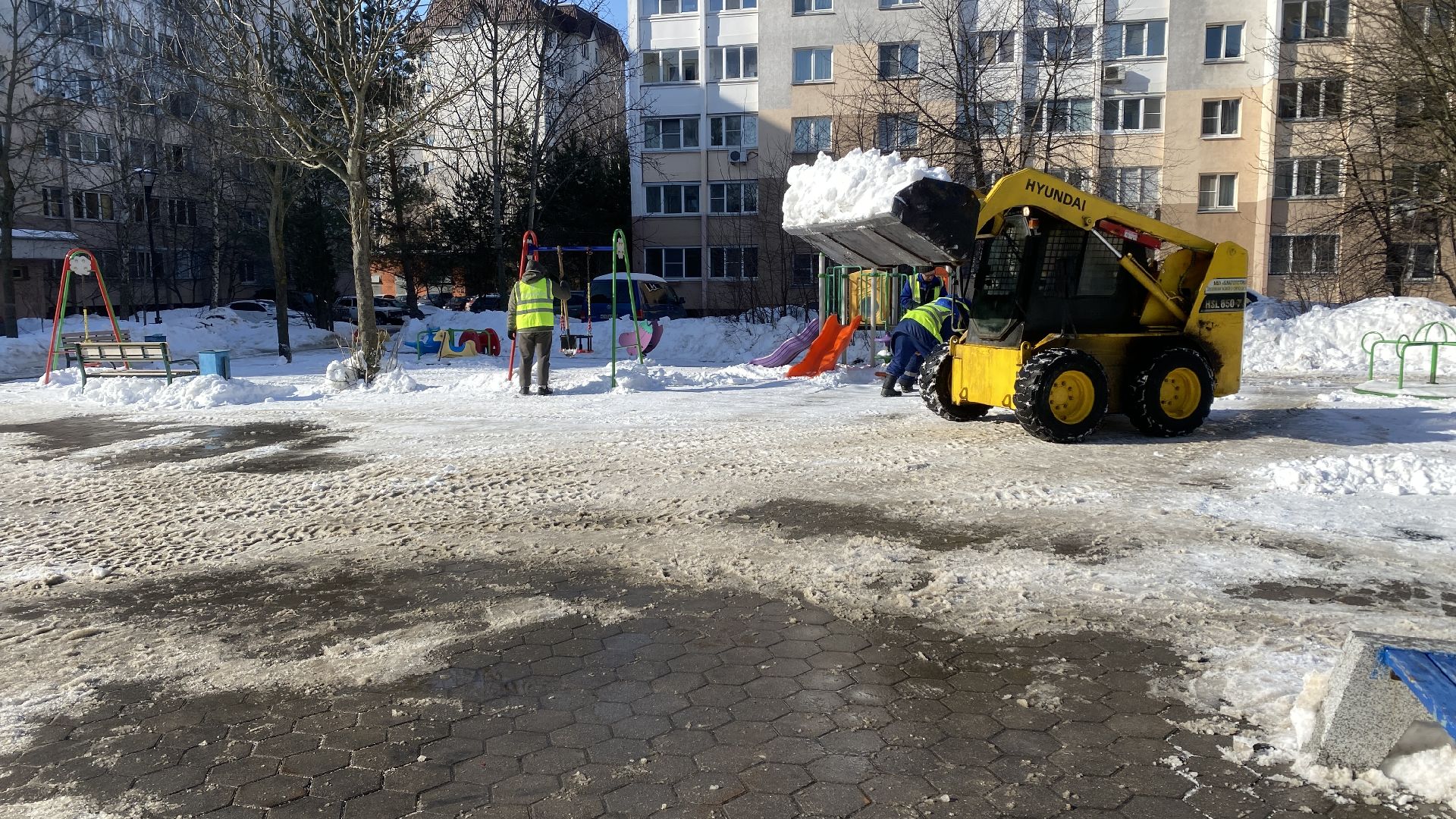 уборка дворов, уборка от снега, коммунальные службы, видное, ленинский городской округ,