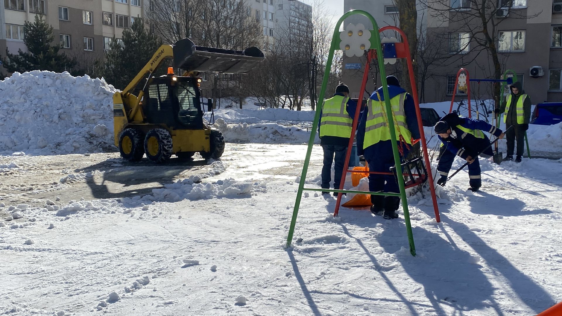уборка дворов, уборка от снега, коммунальные службы, видное, ленинский городской округ,