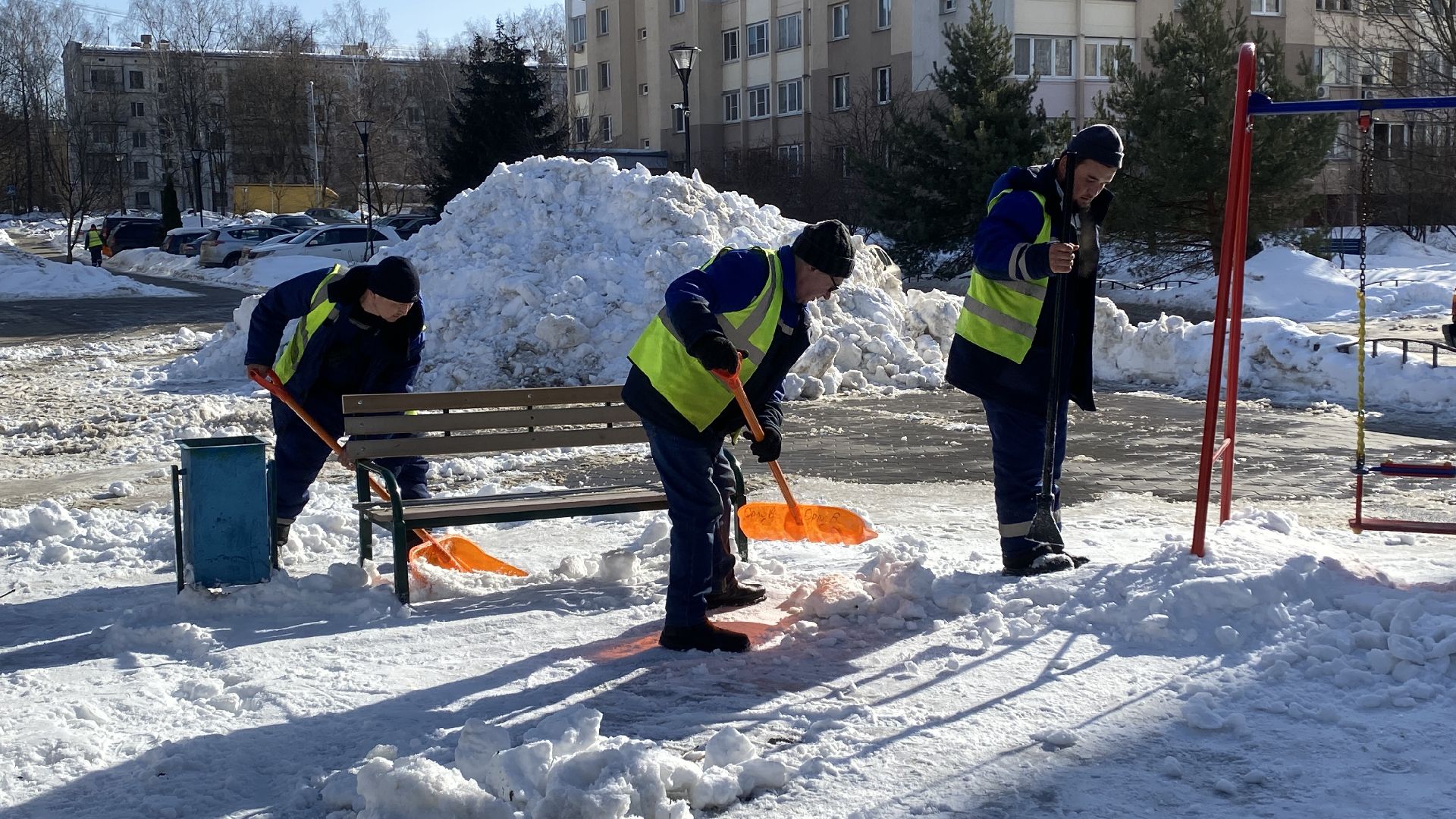 уборка дворов, уборка от снега, коммунальные службы, видное, ленинский городской округ,