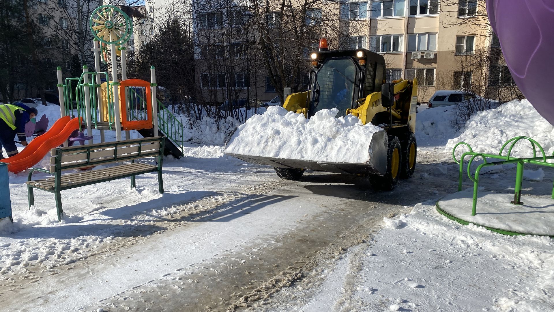 уборка дворов, уборка от снега, коммунальные службы, видное, ленинский городской округ,