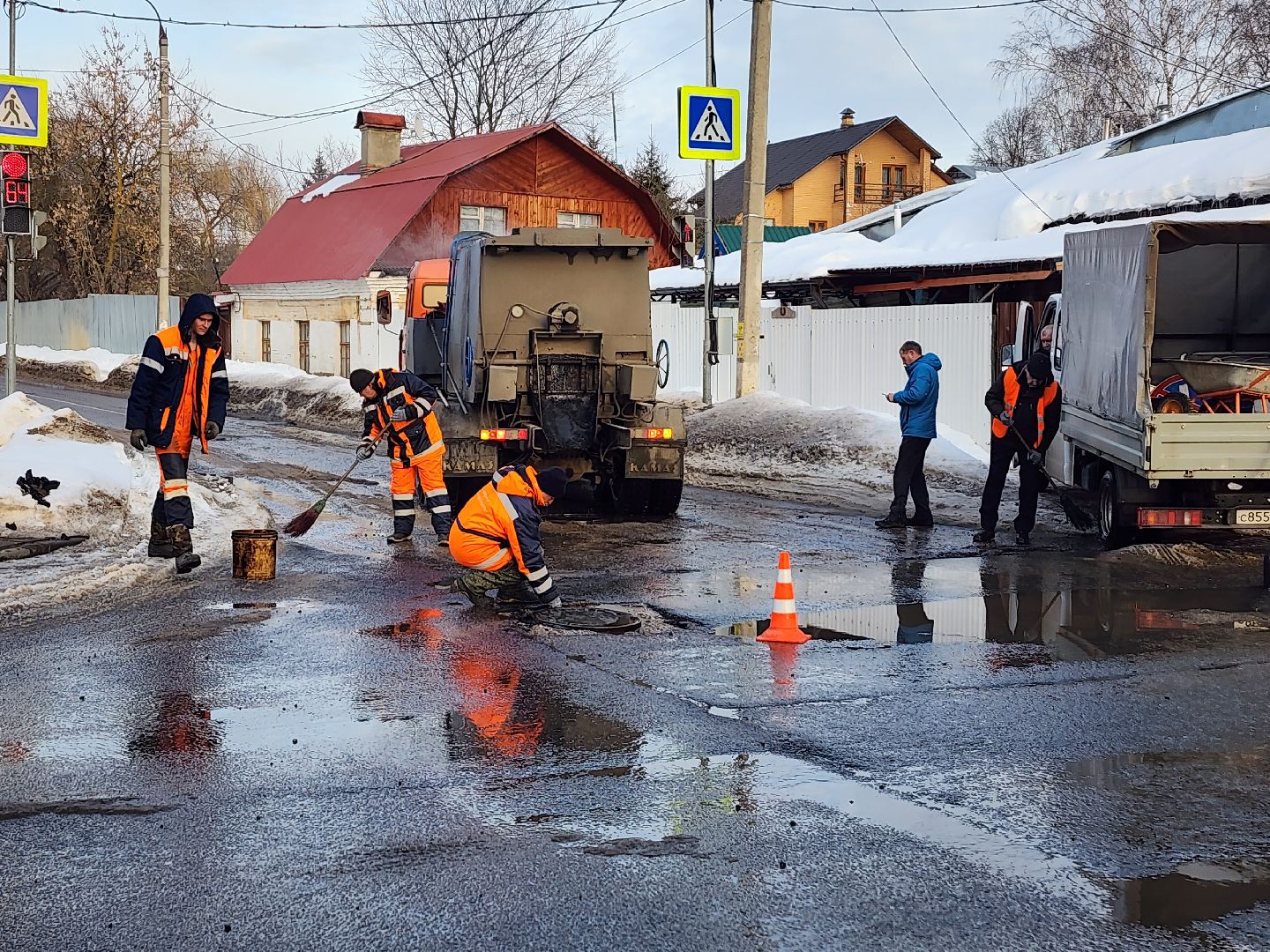 серпухов, ямочный ремонт, дорожные работы, комбинат благоустройства, улица чехова,