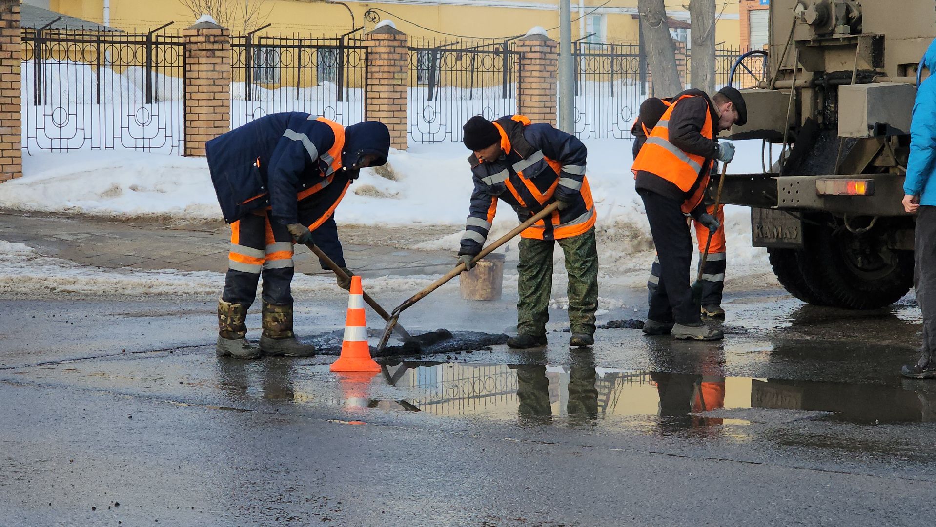 серпухов, ямочный ремонт, дорожные работы, комбинат благоустройства, улица чехова,