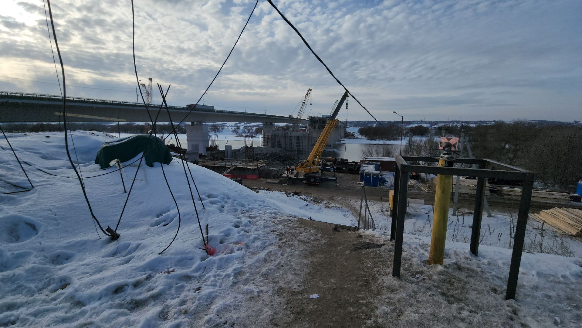 серпухов, река ока, мост через оку, федеральная трасса М2, строительство моста,