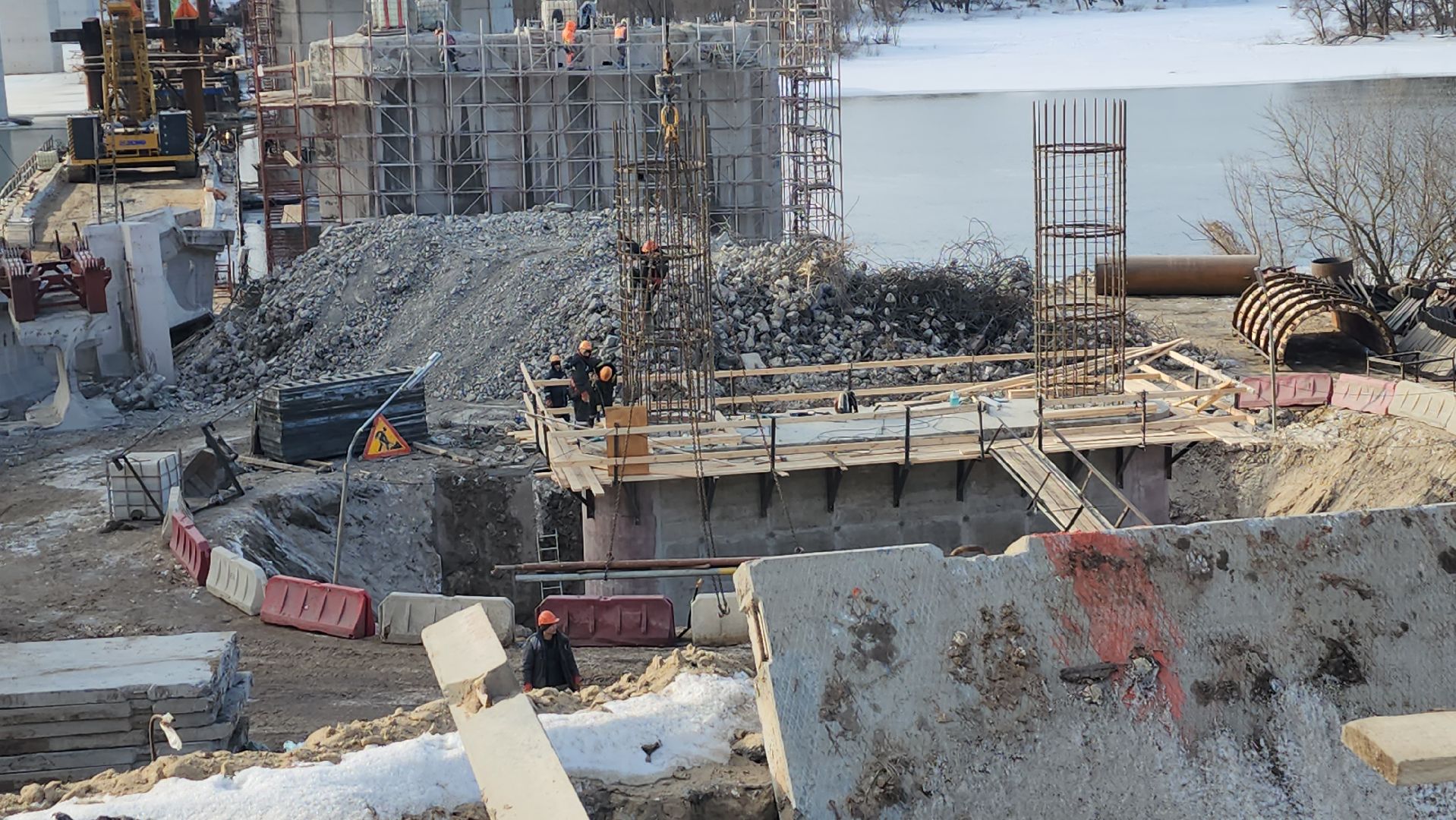 серпухов, река ока, мост через оку, федеральная трасса М2, строительство моста,