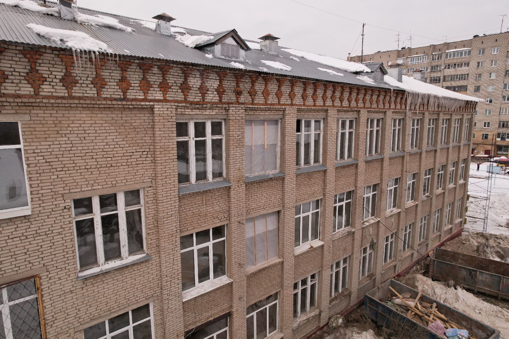 видео с коптера, ремонт, школа,