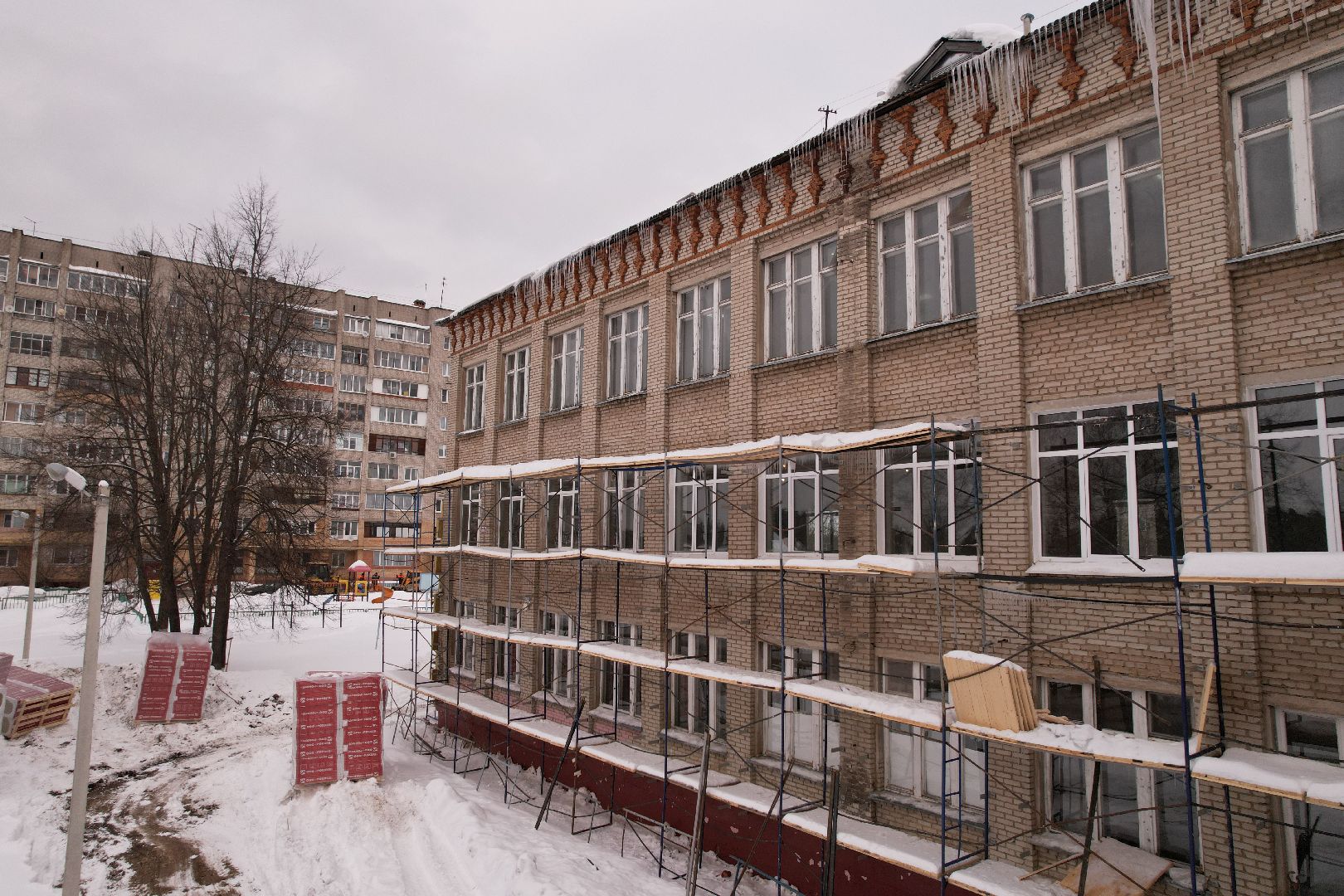 видео с коптера, ремонт, школа,