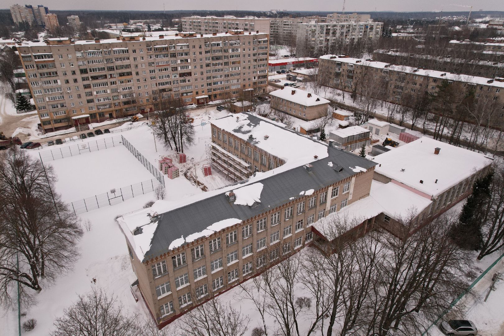 видео с коптера, ремонт, школа,