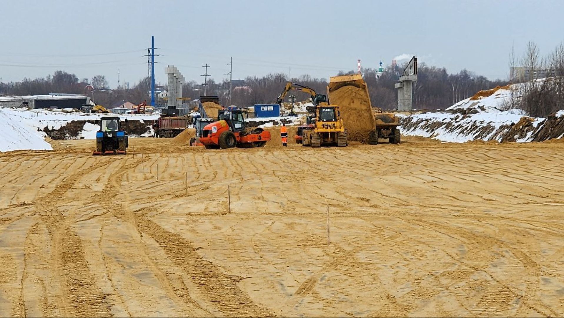 поселок Октябрьский, строители, Безопасные качественные дороги,