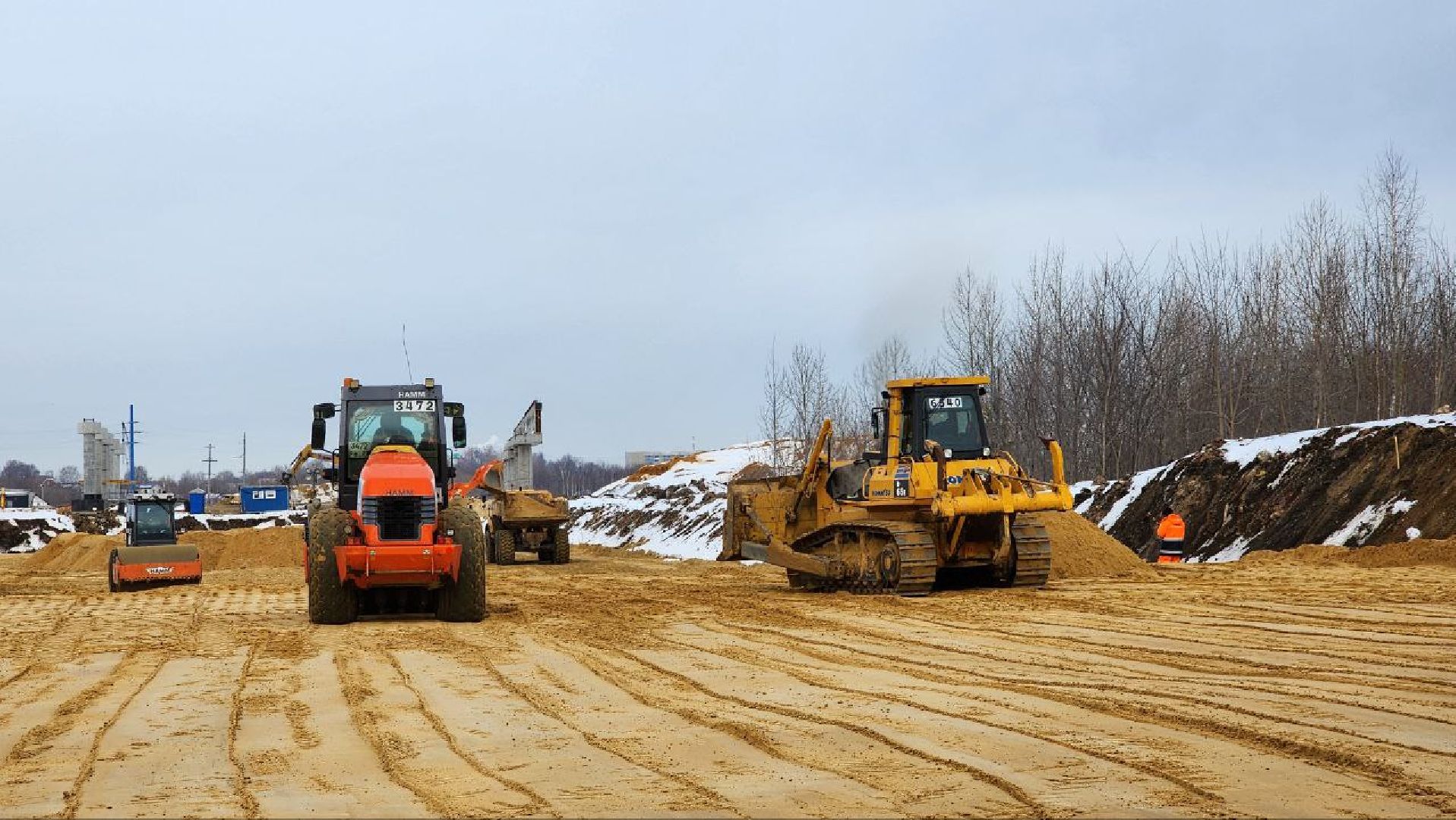 поселок Октябрьский, строители, Безопасные качественные дороги,