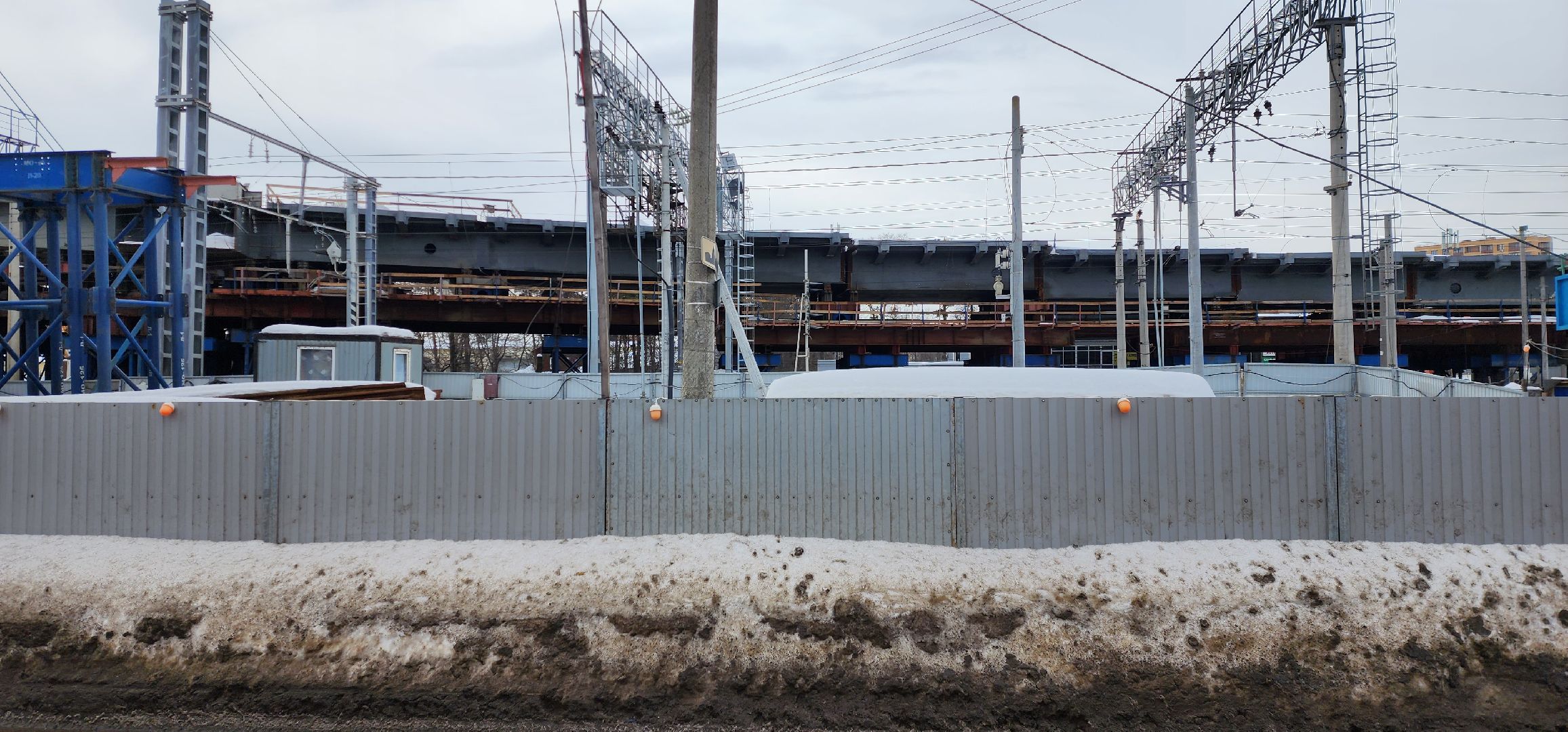 раменское, строительство, путепровод через железную дорогу между станциями быково и удельная,