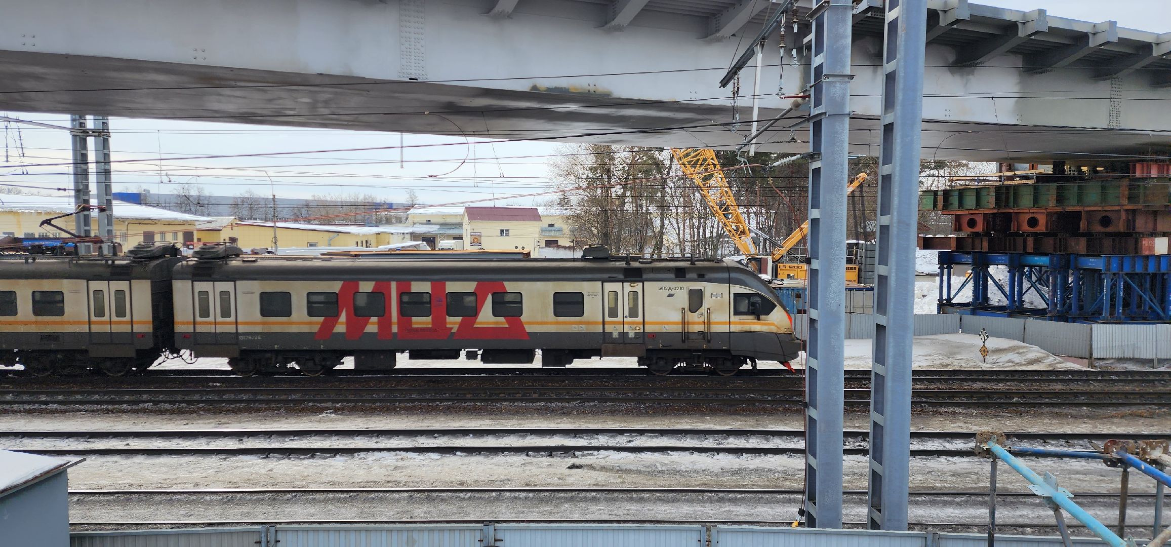 раменское, строительство, путепровод через железную дорогу между станциями быково и удельная,