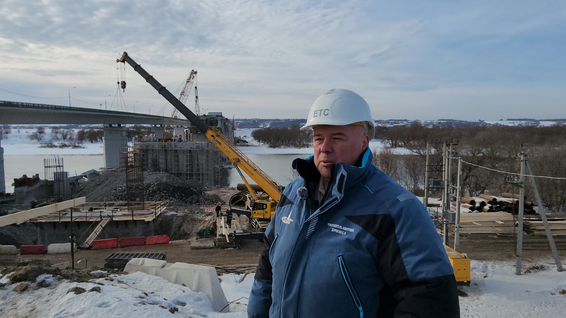 серпухов, федеральная трасса М2, река ока, мост через оку, строительство моста,