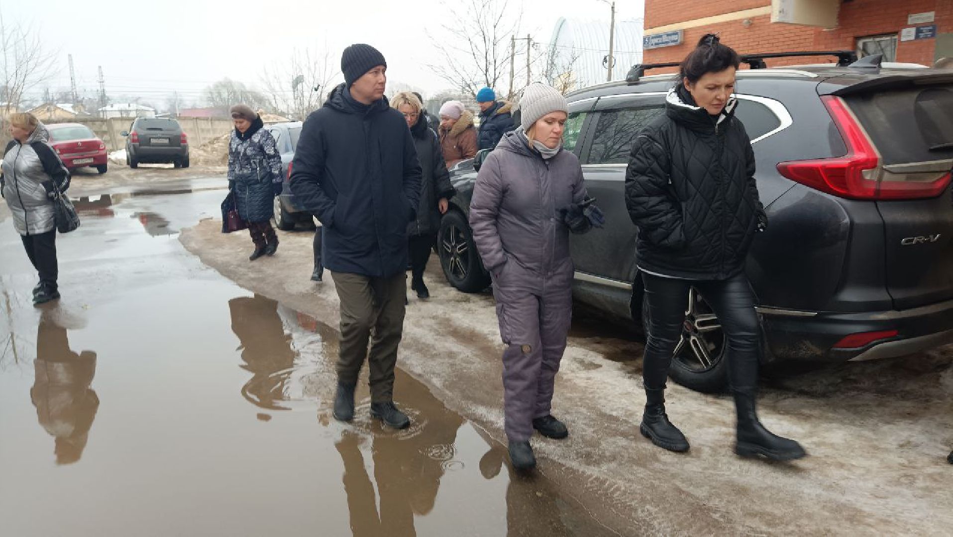 Снег, парковки, лобня,