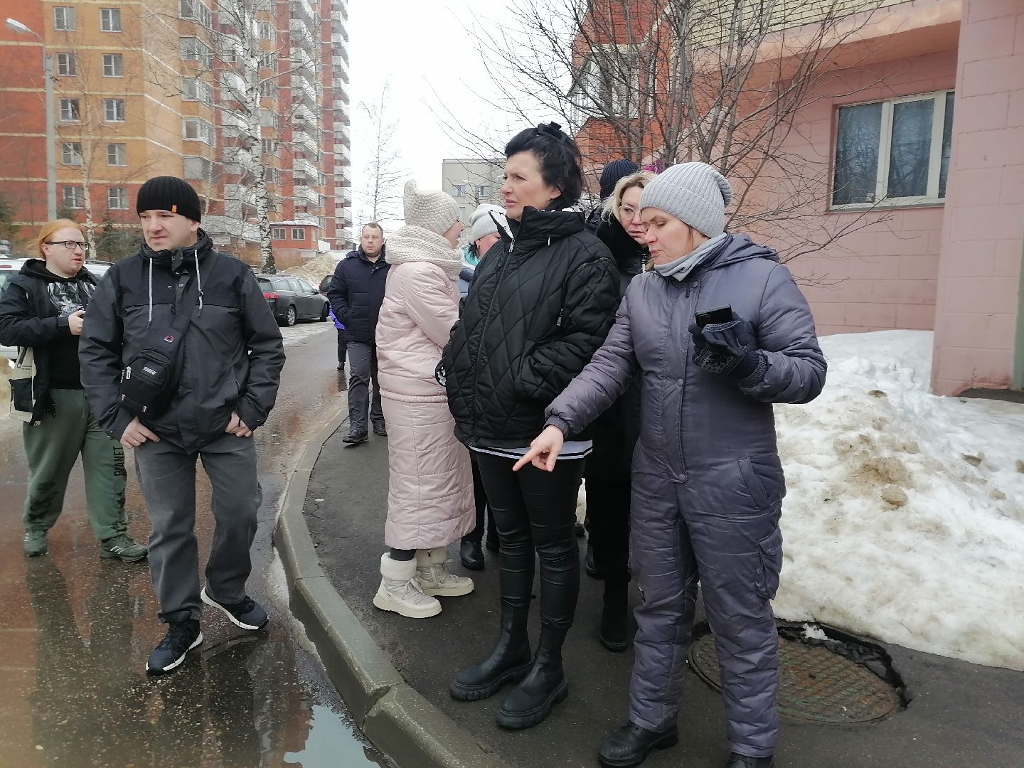 Снег, парковки, лобня,