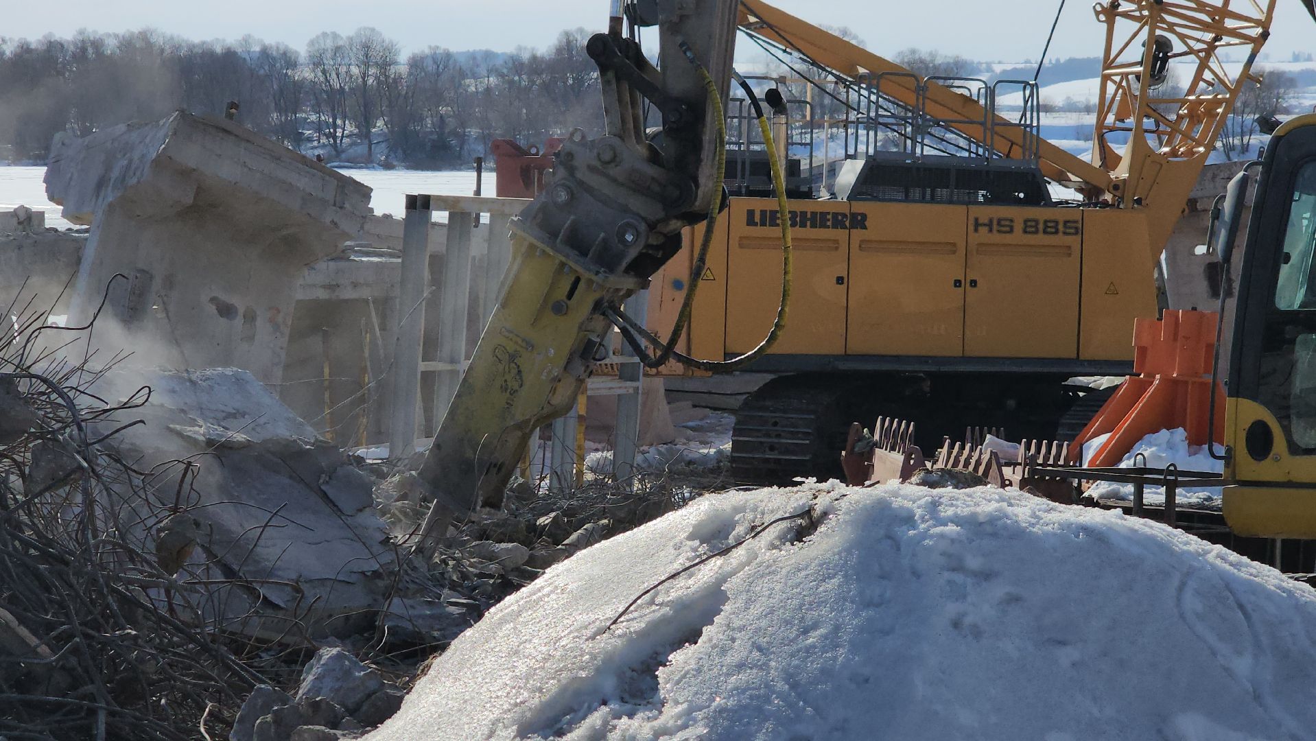 серпухов, река ока, мост через оку, весенний паводок, строительство моста, трасса М2,