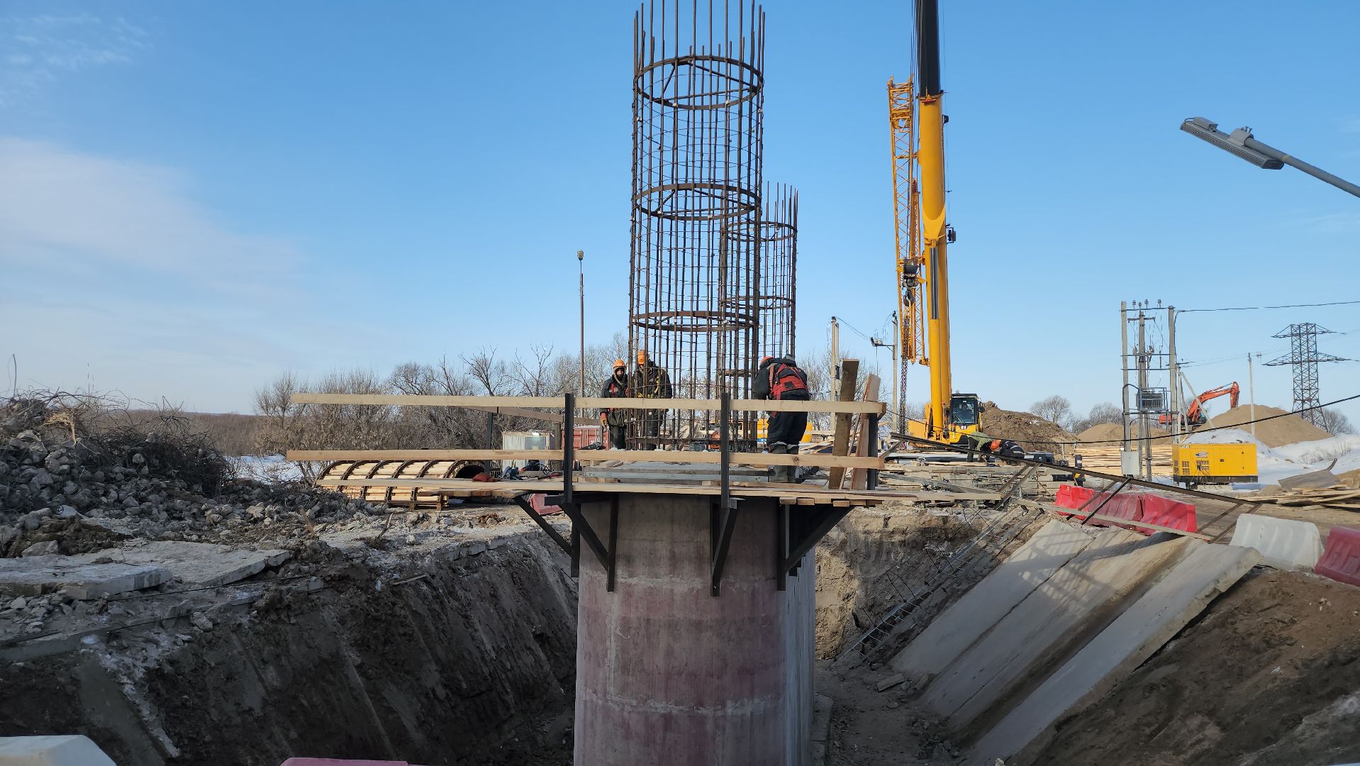 серпухов, река ока, мост через оку, весенний паводок, строительство моста, трасса М2,