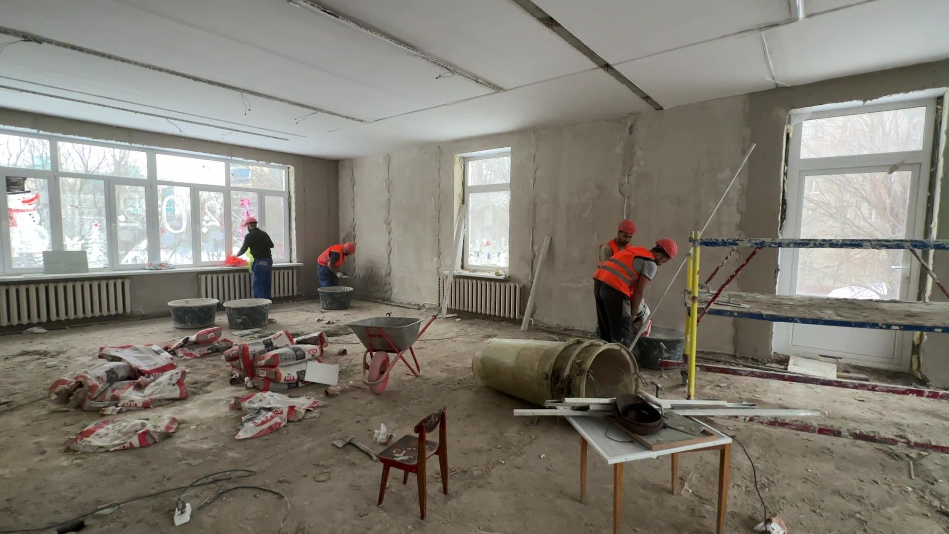 Реутов, образование, ремонт, детский сад, стены, грунтовка, шпатлевка,