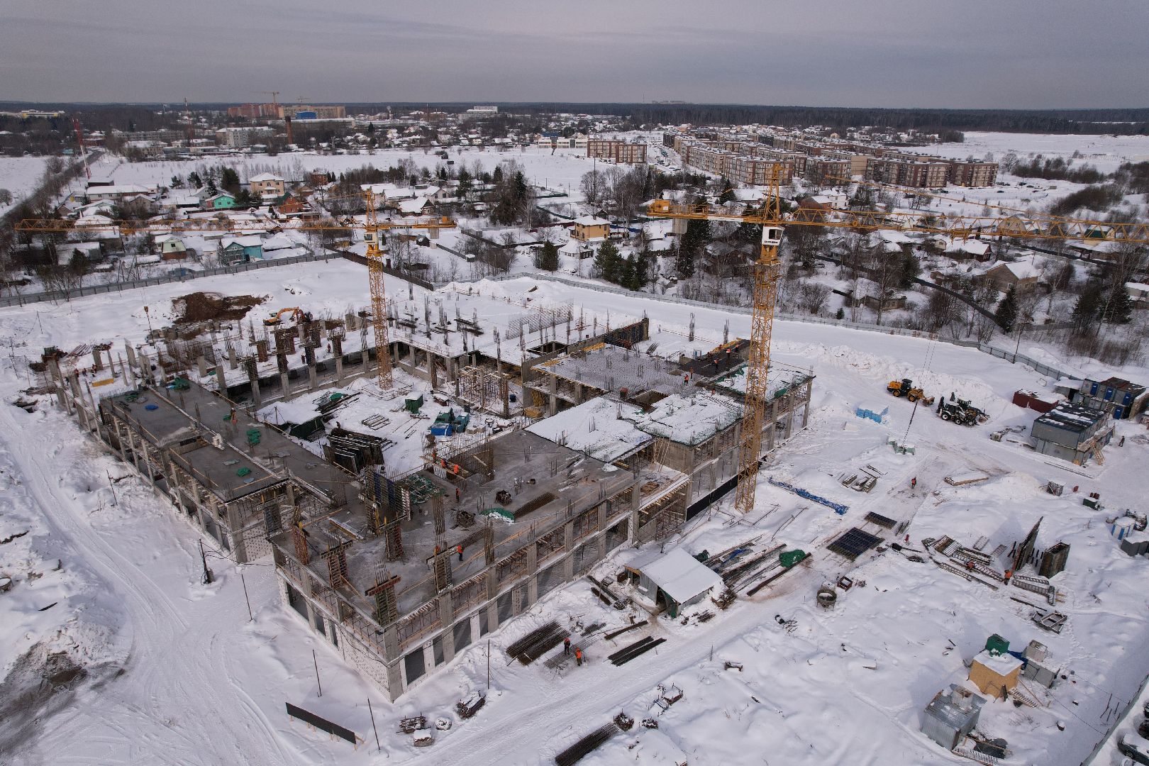 видео с коптера, школа, мытищи,