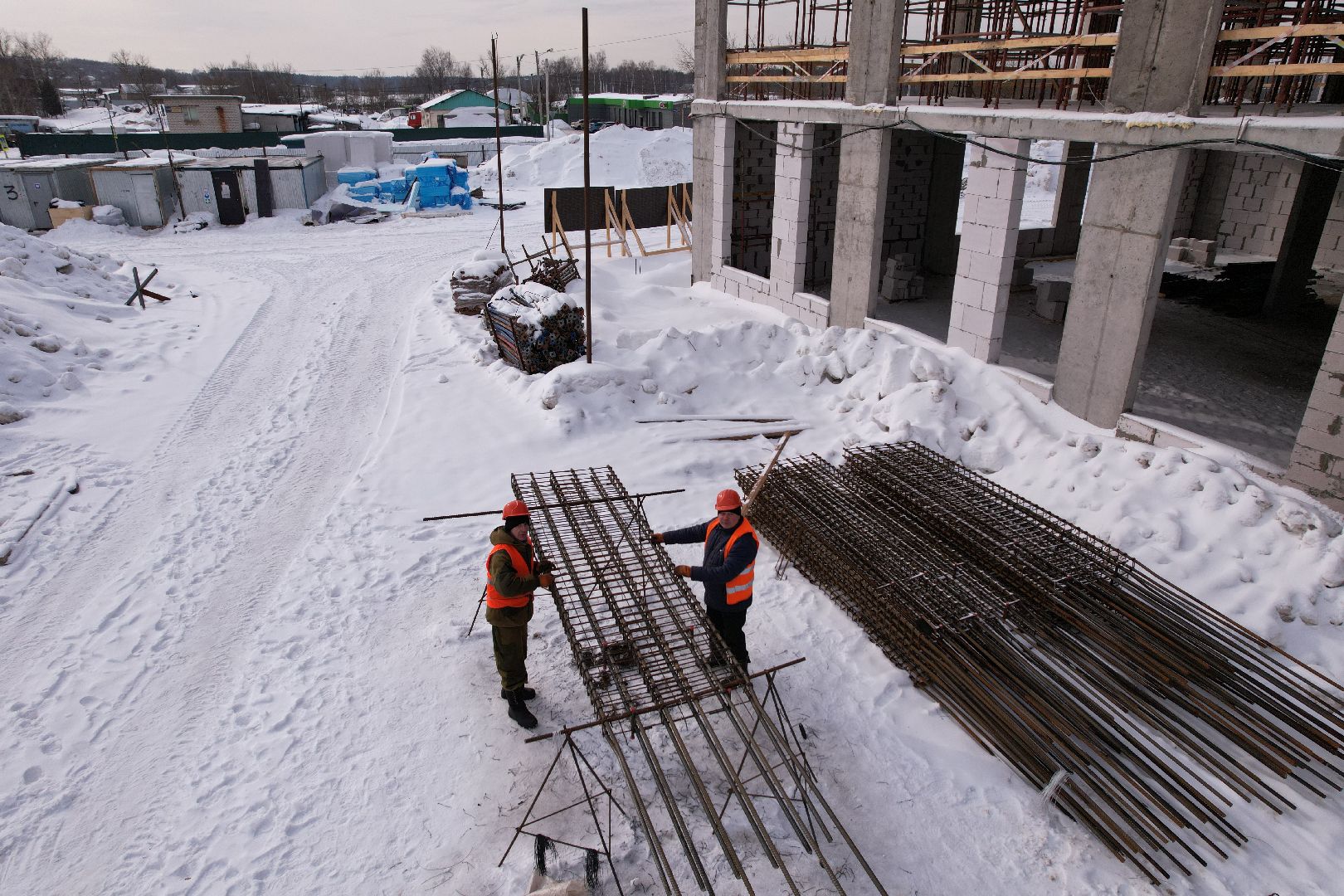 видео с коптера, школа, мытищи,
