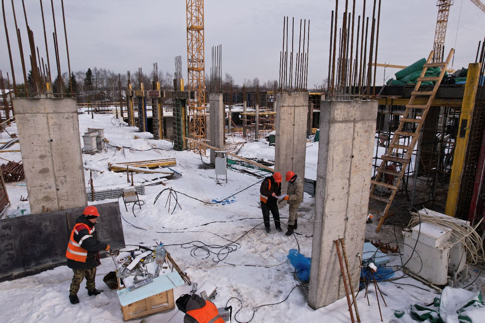видео с коптера, школа, мытищи,