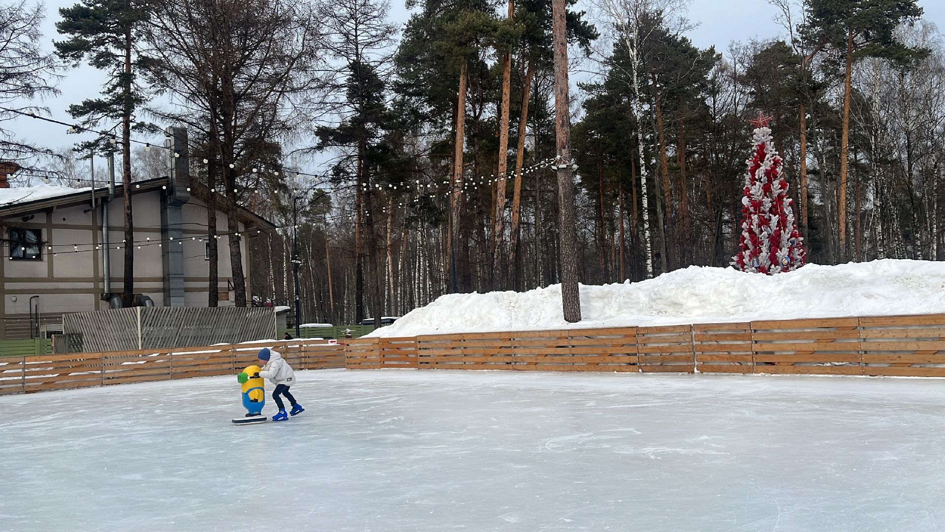 каток в парке, балашиха, парк пехорка, катание в парке,