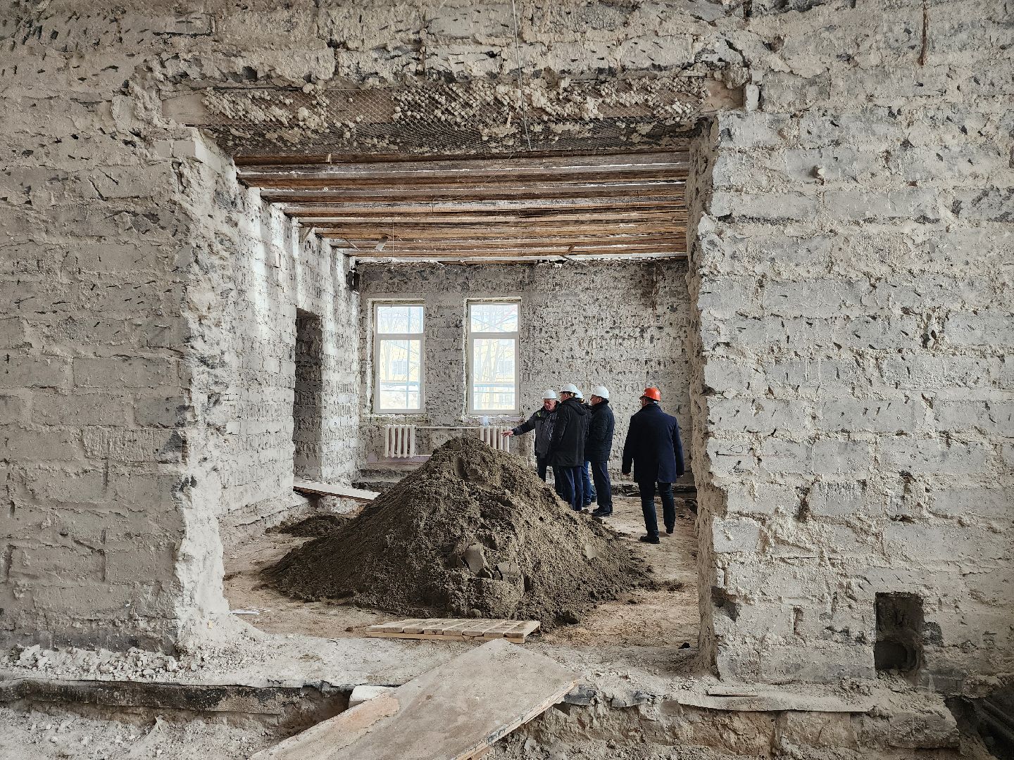 Капремонт, Строительство, Дубна, школа 1, Штаб,