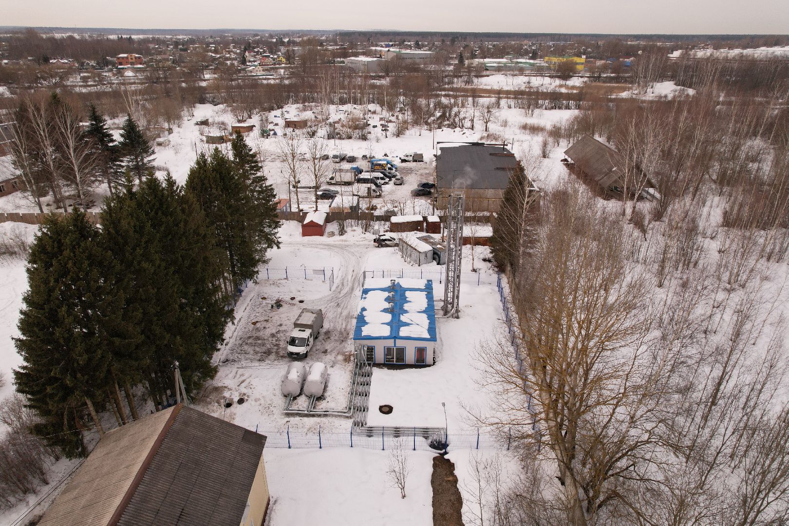 видео с коптера, котельная, жкх,