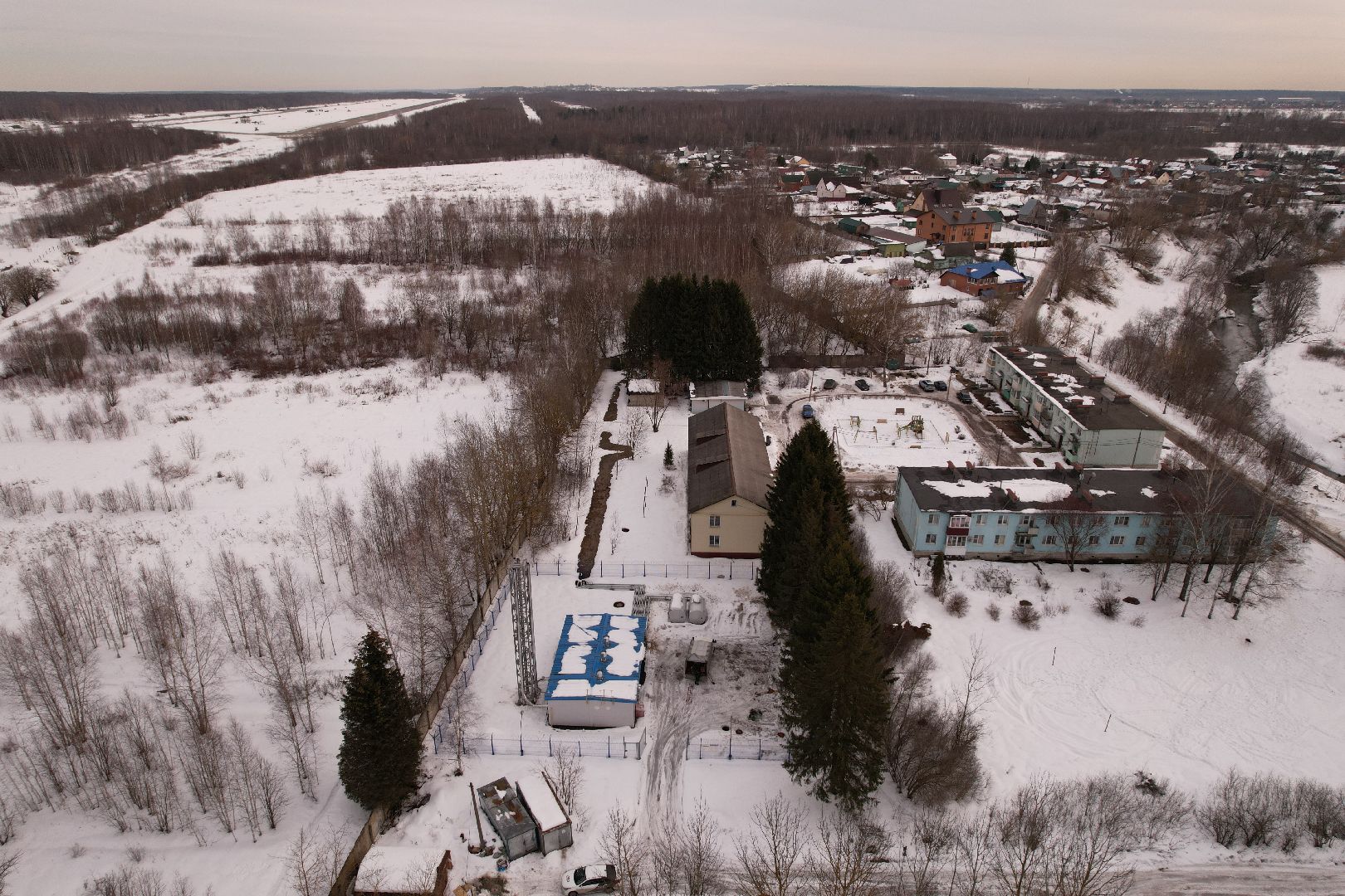 видео с коптера, котельная, жкх,