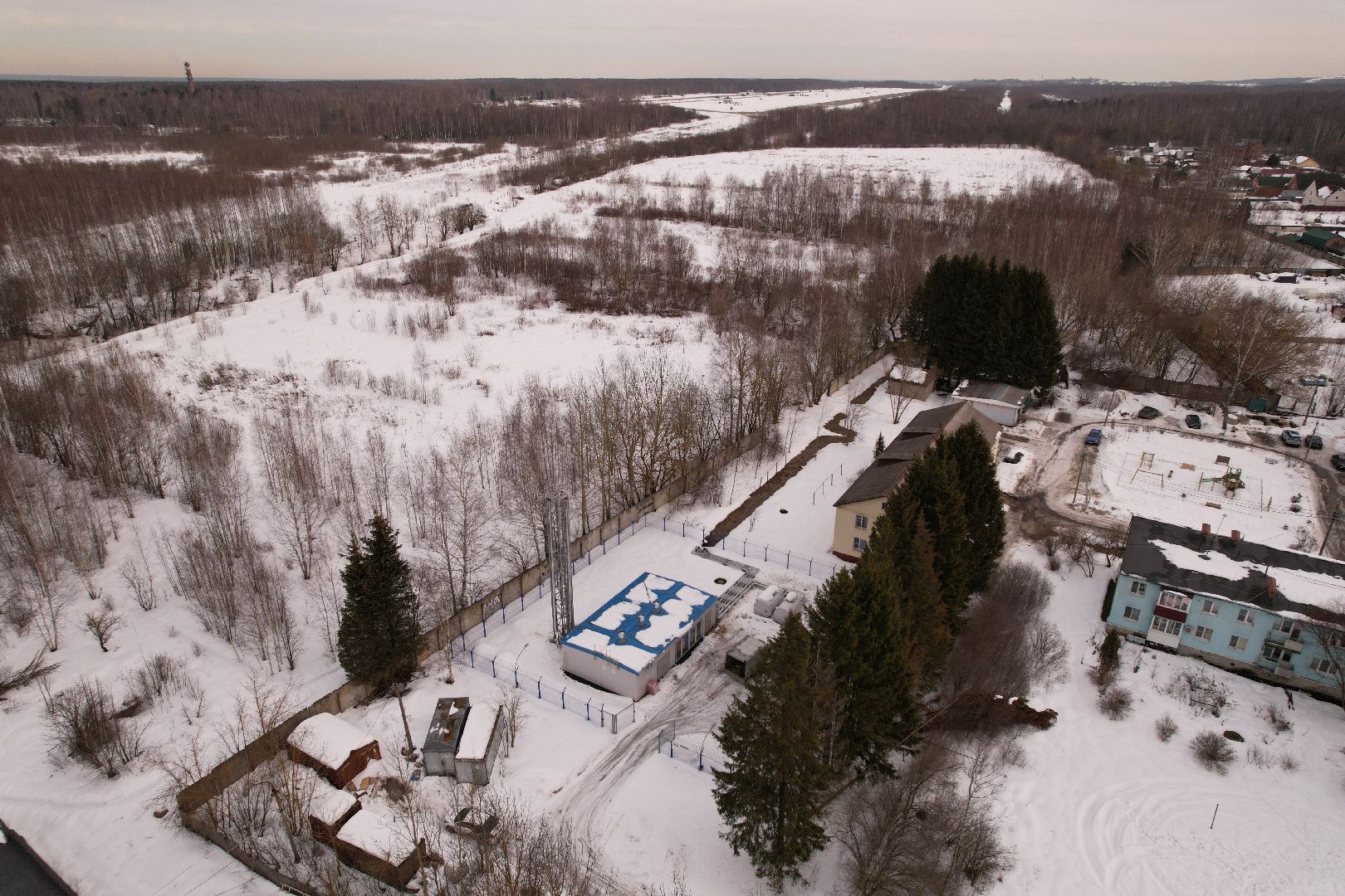 видео с коптера, котельная, жкх,