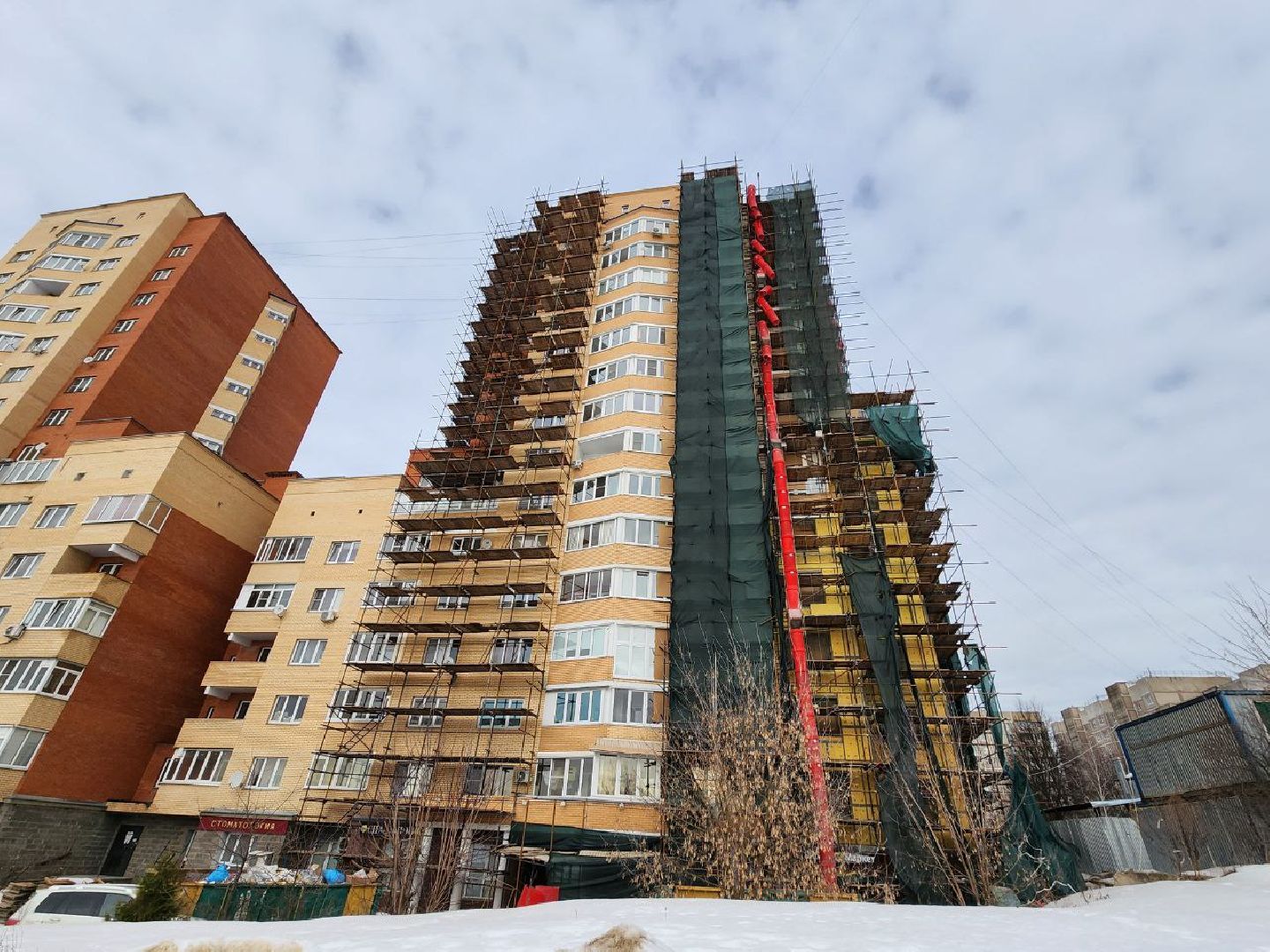 чехов, капитальный ремонт, обрушение стены, мкд, кирпич,