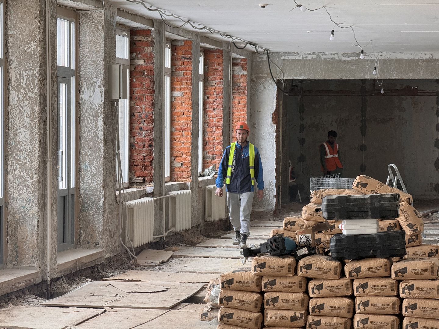 шаховская, строителтство, школа, ремонт,