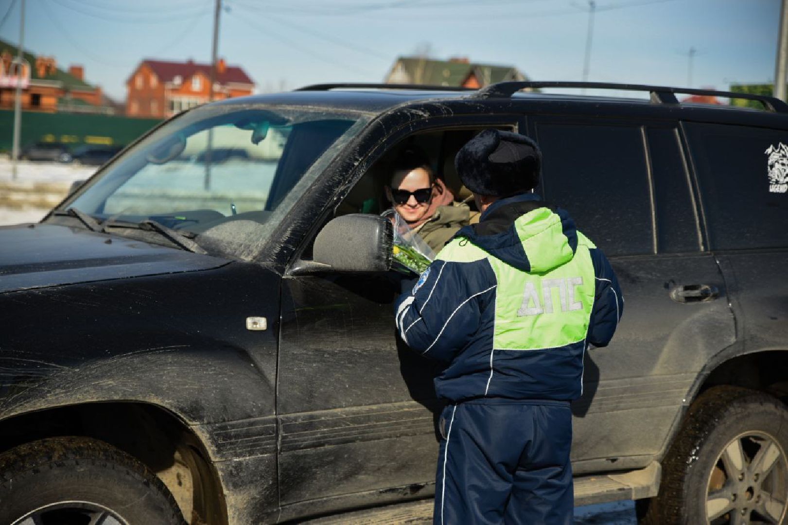 8 марта, Бронницы, Поздравления от ДПС, Сотрудники ГИБДД поздравляют с 8 марта,