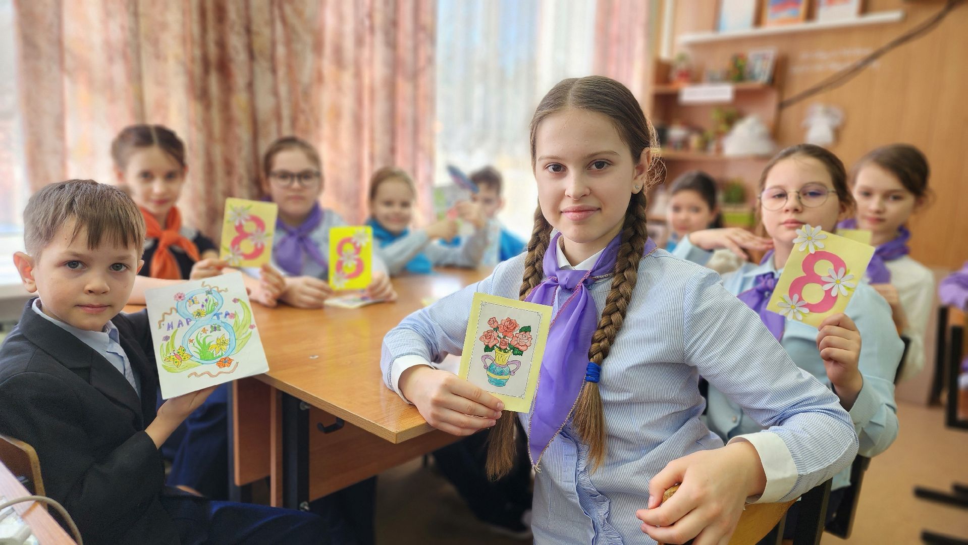 орлята россии, протвино, 8 марта, открытки, дети,