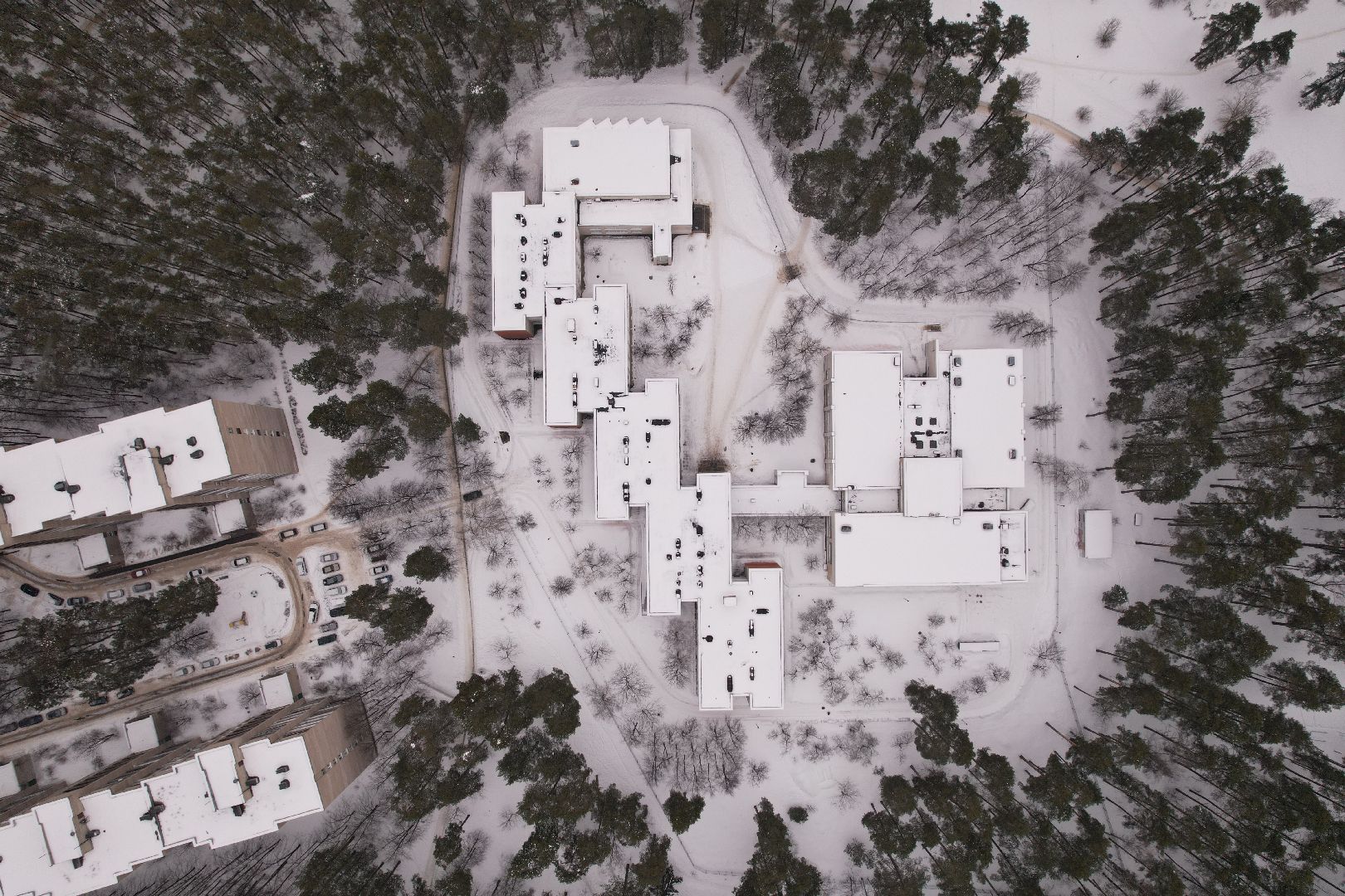 видео с коптера, протвино, лесничество, дети, школа,