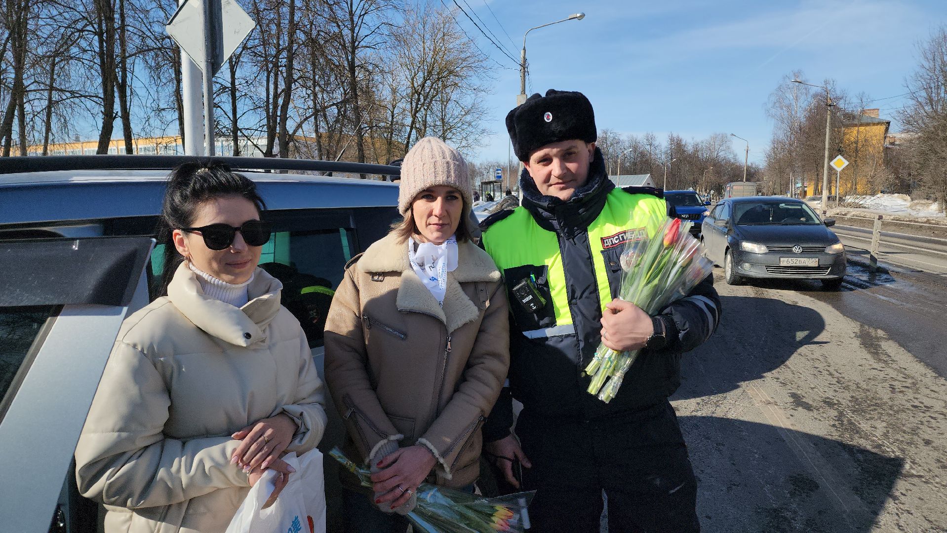 Егорьевск, госавтоинспекция, госавтоинспекторы, Подмосковье, Московская область, 8 марта,