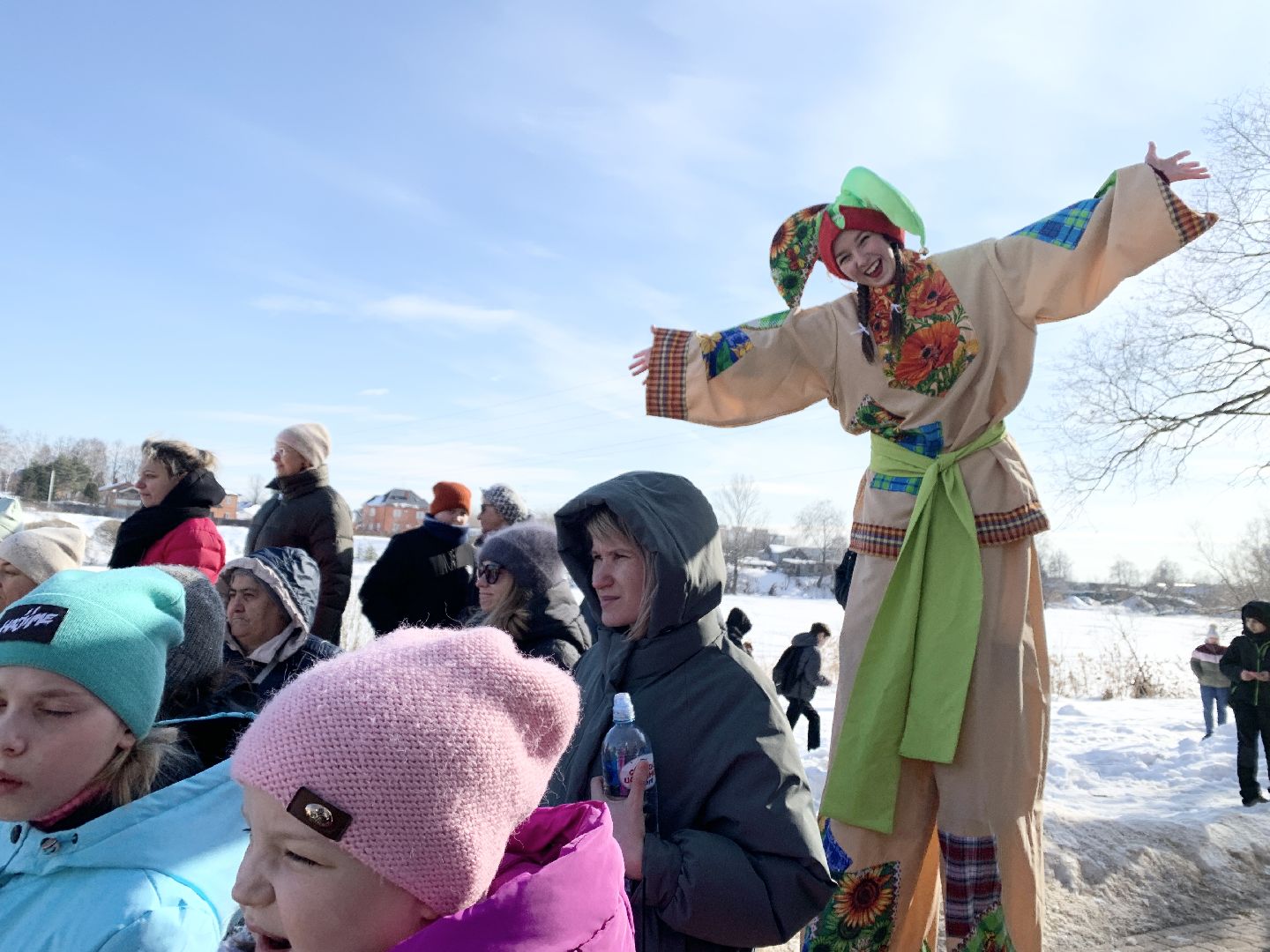 Балашиха, Подмосковье, масленица, сжигание чучела Масленицы,