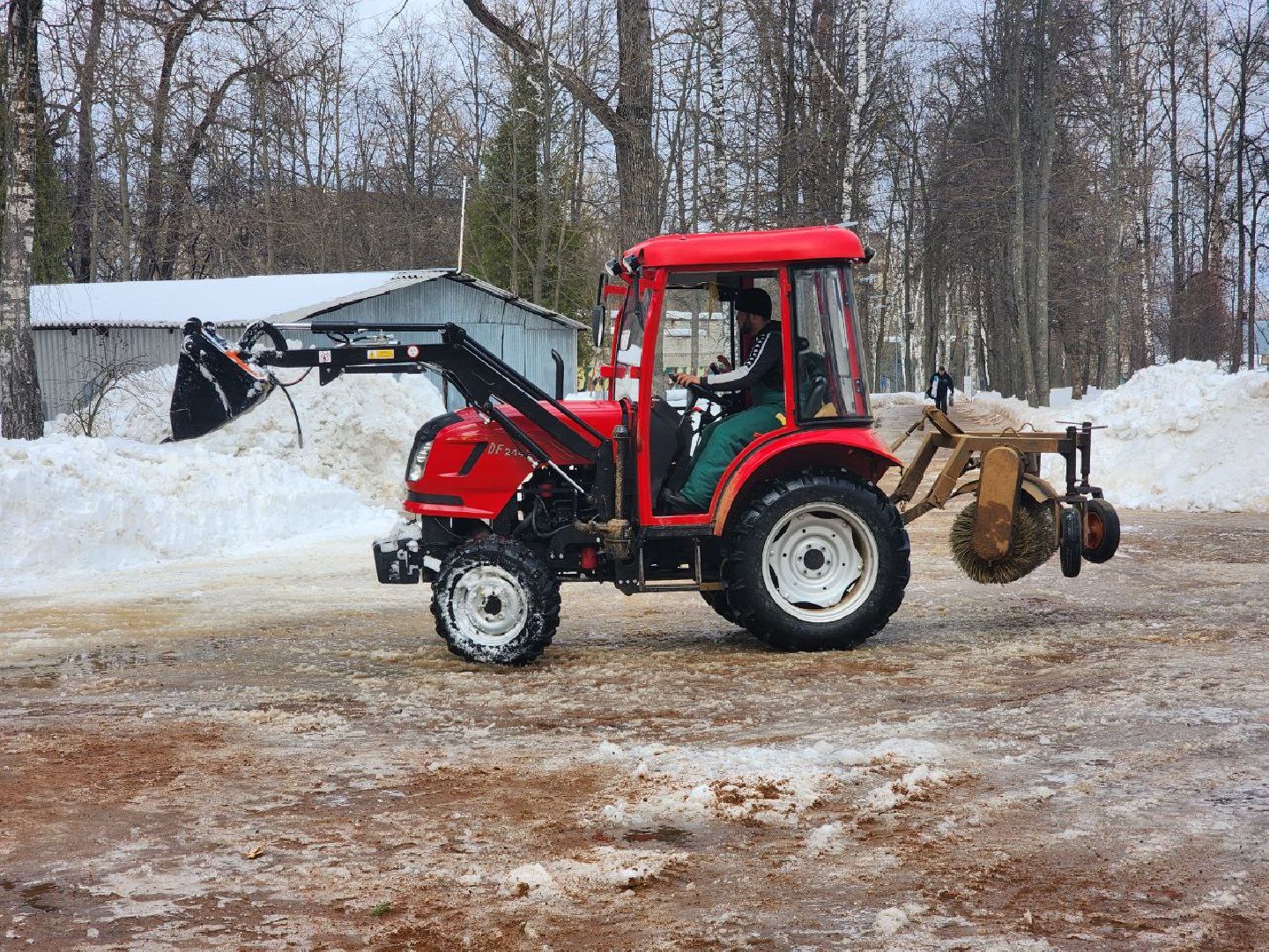 солнечногорск, уборка, снег и наледь, городской парк, расчистка снега,