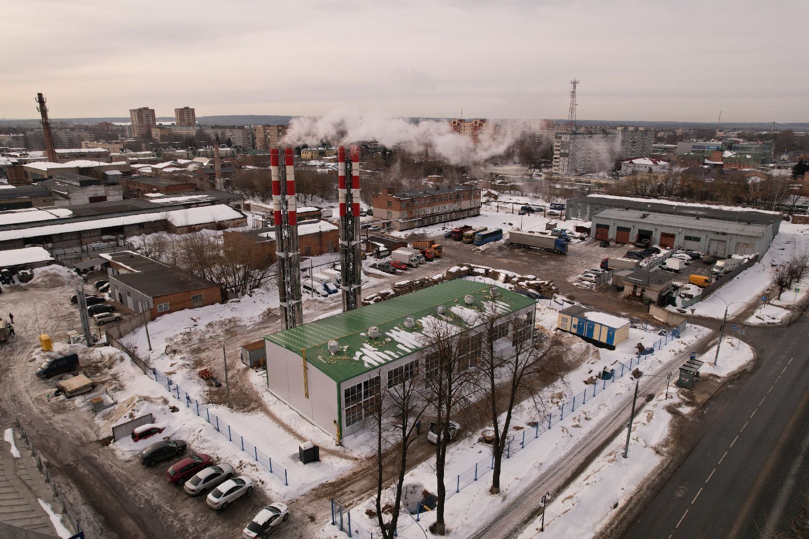 видео с коптера, котельная, жкх,