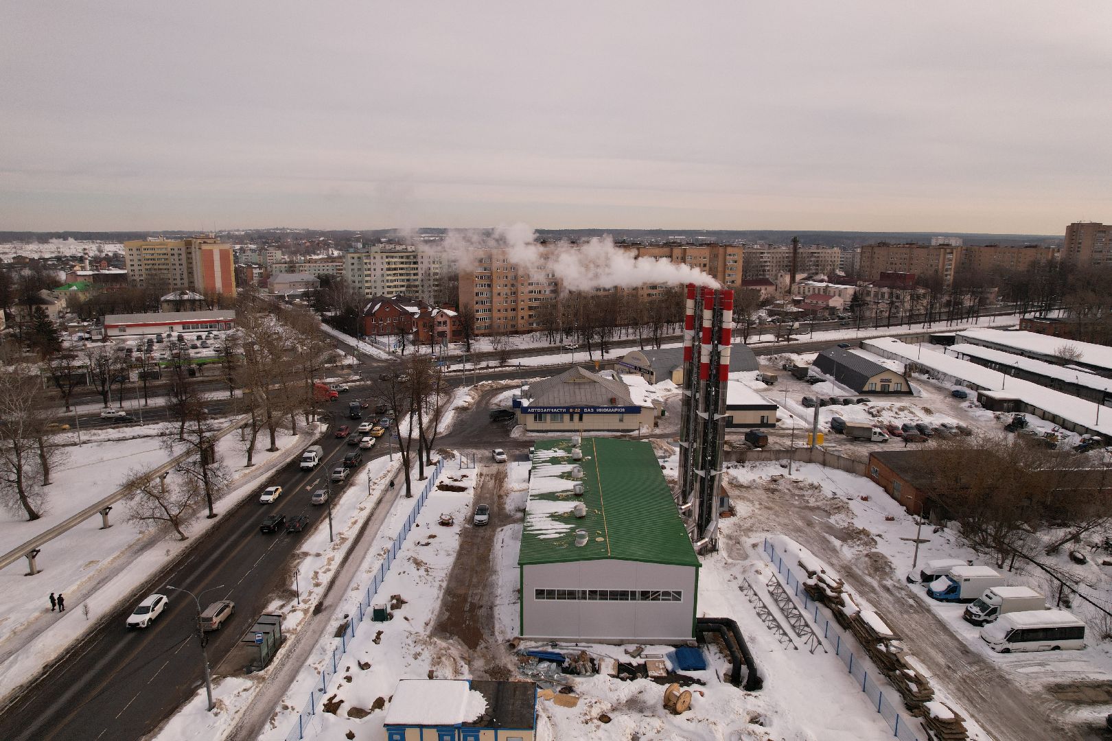 видео с коптера, котельная, жкх,