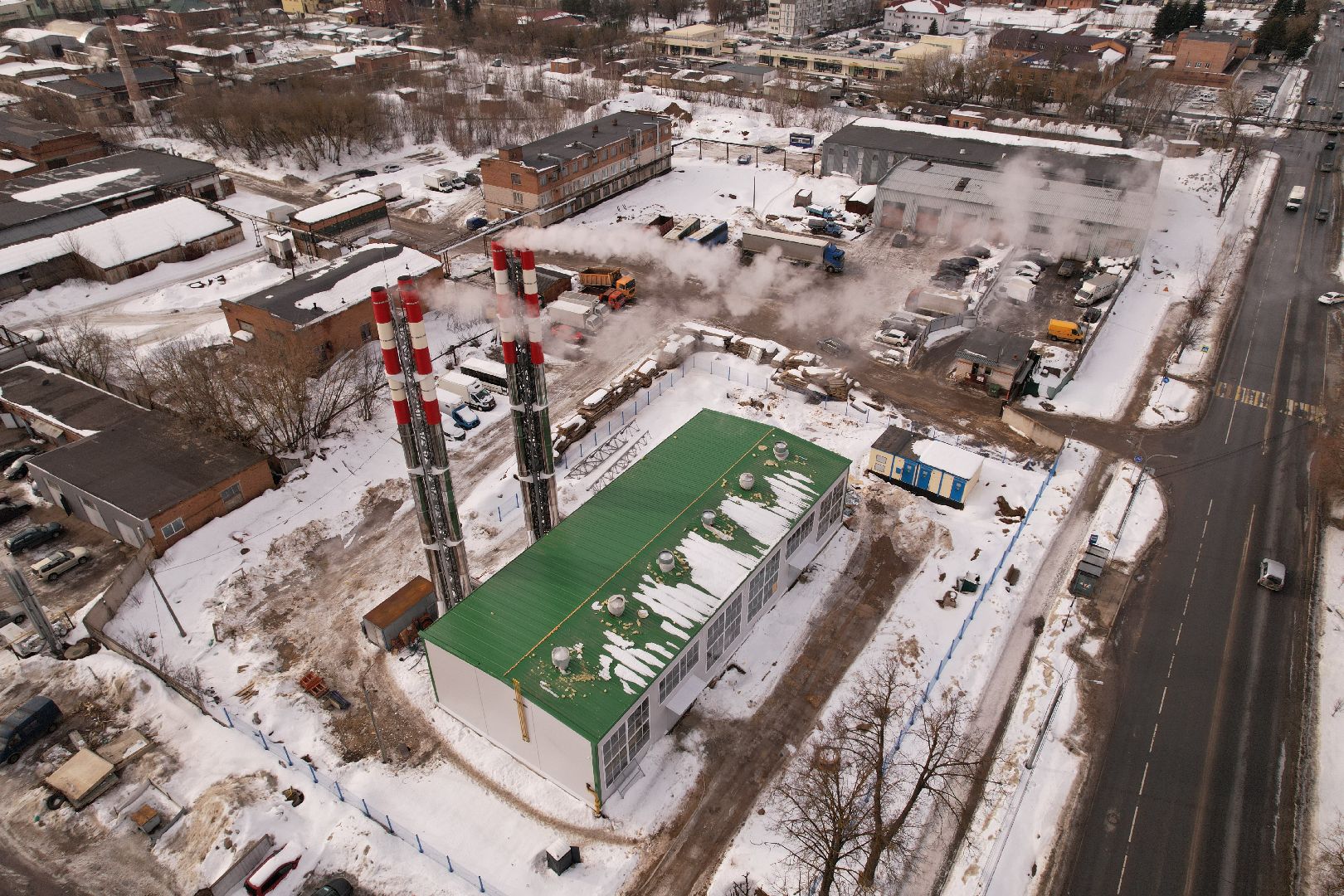 видео с коптера, котельная, жкх,