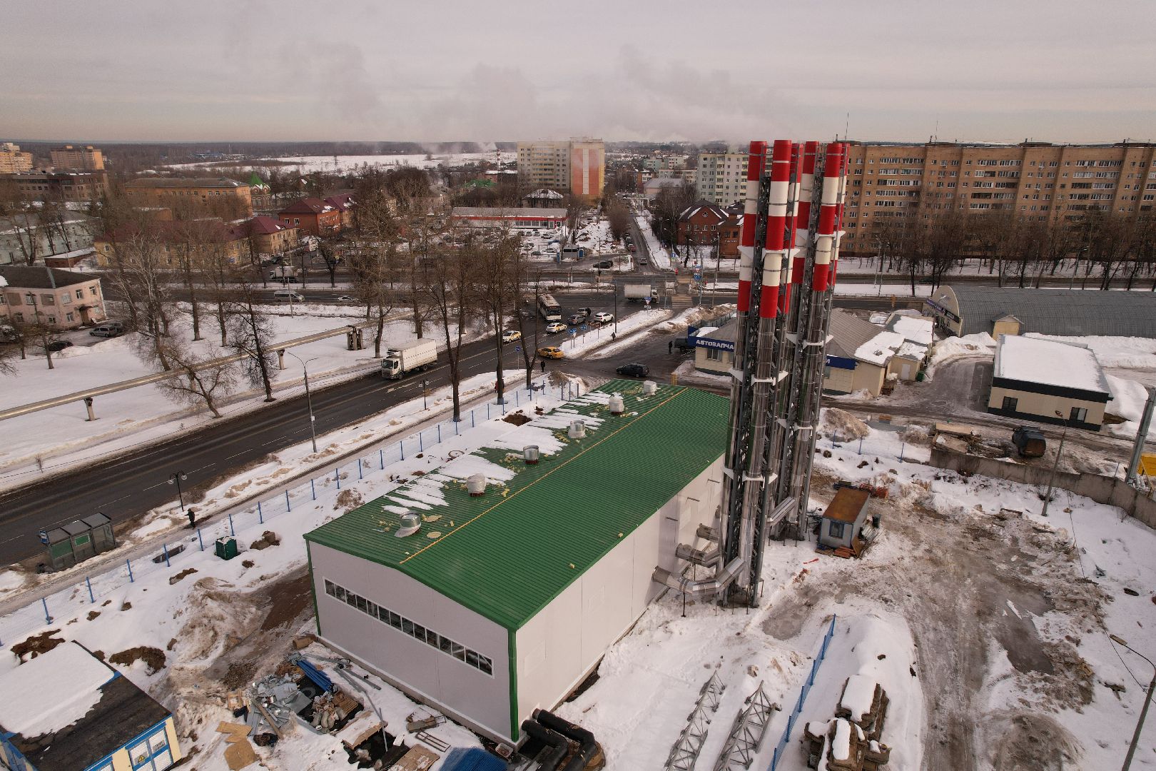 видео с коптера, котельная, жкх,