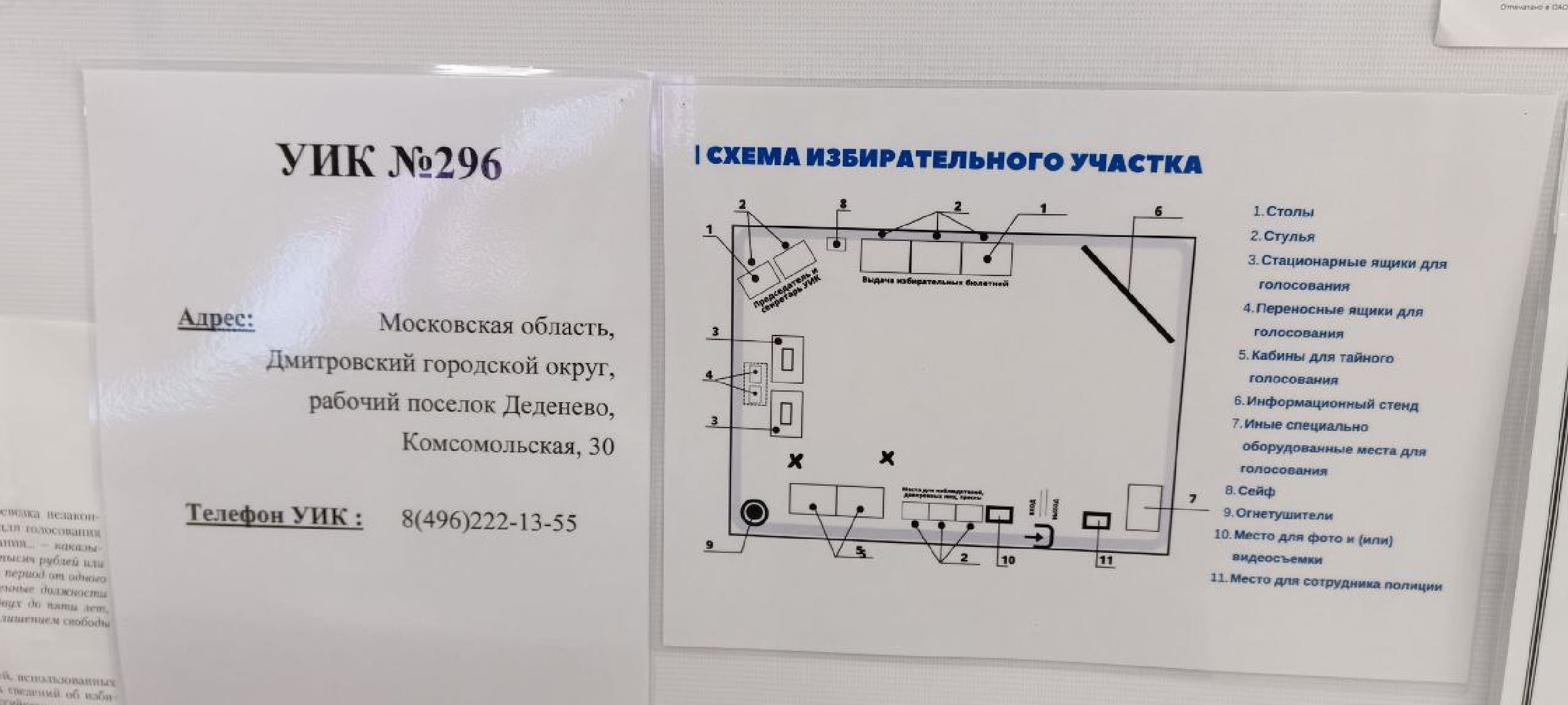 Дмитров, Деденево, Выборы президента РФ,