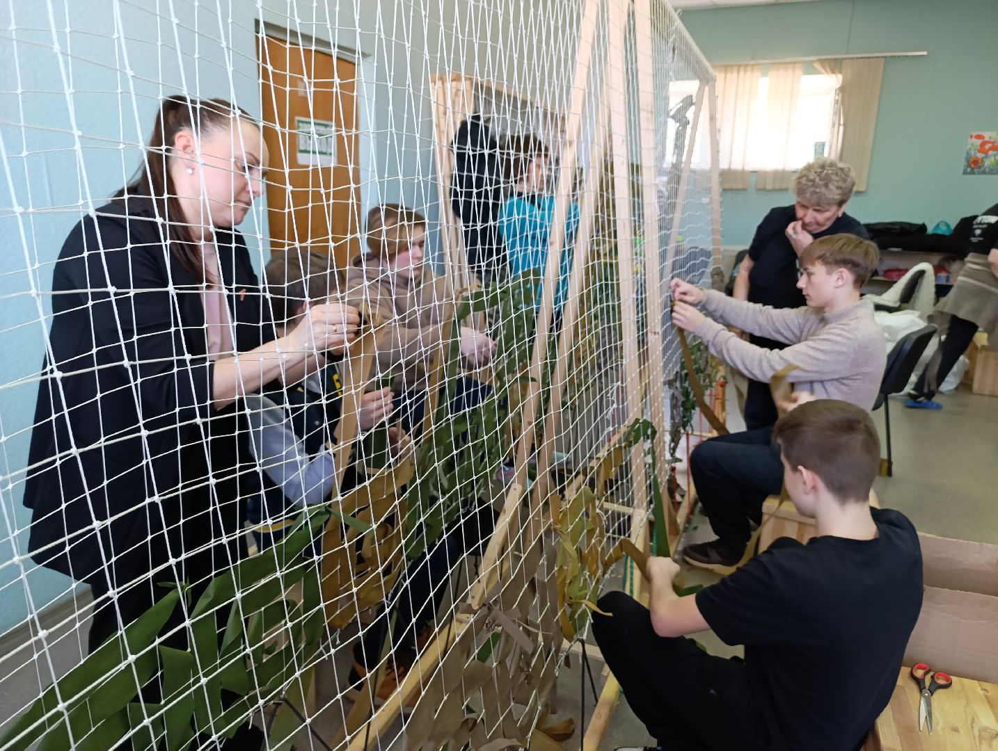 Бронницы, Неделя добрых дел, Маскировочные сети, Золотые руки ангела, Школьники, школа 2 бронницы,